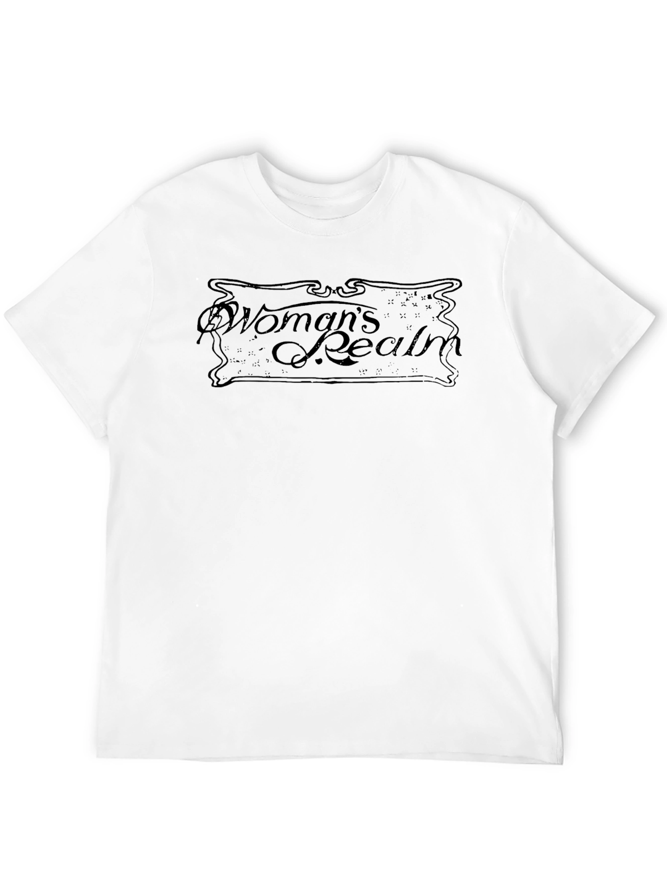 Womans Realm Black Graphic Tee