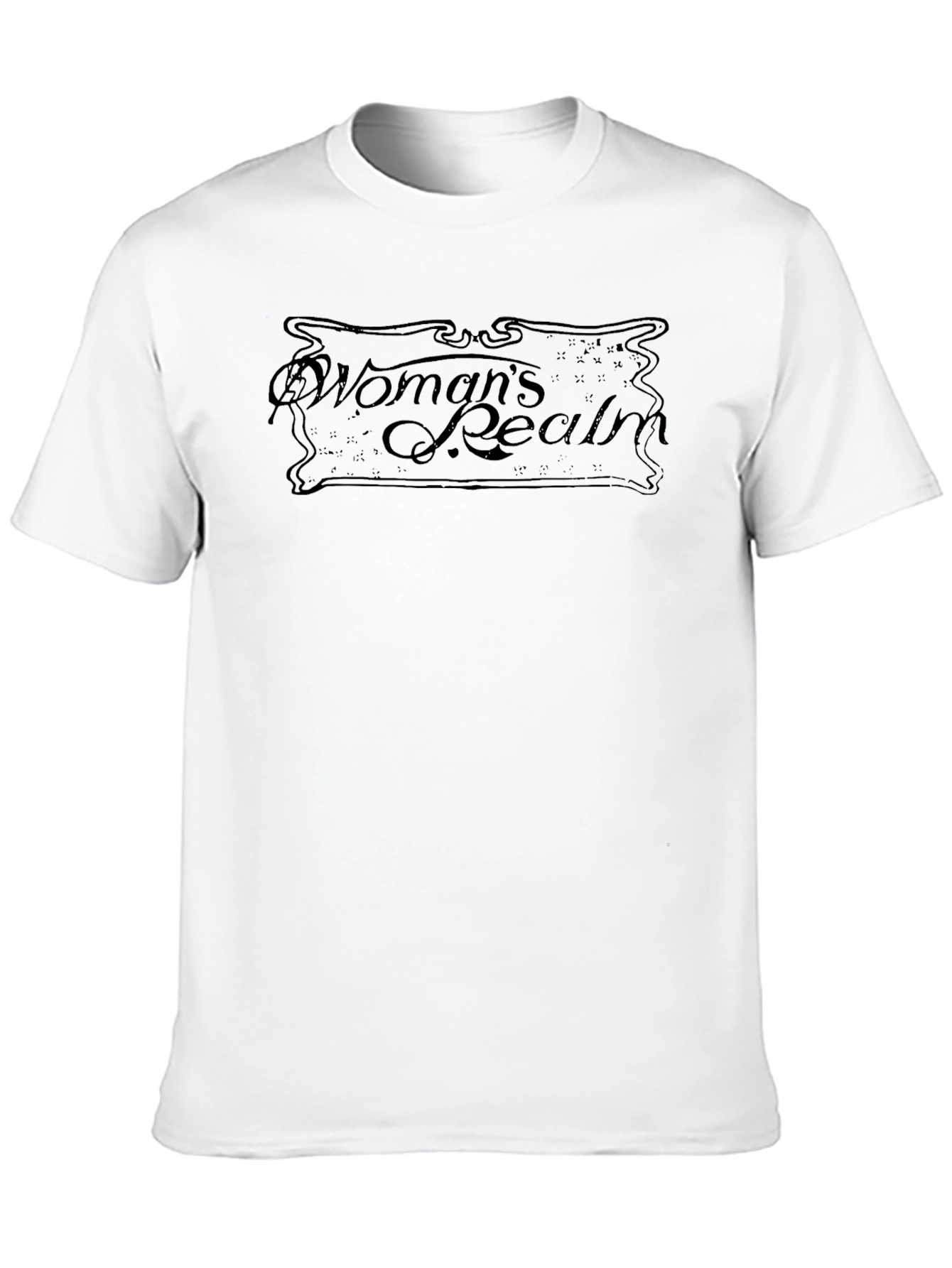 Womans Realm Black Graphic Tee