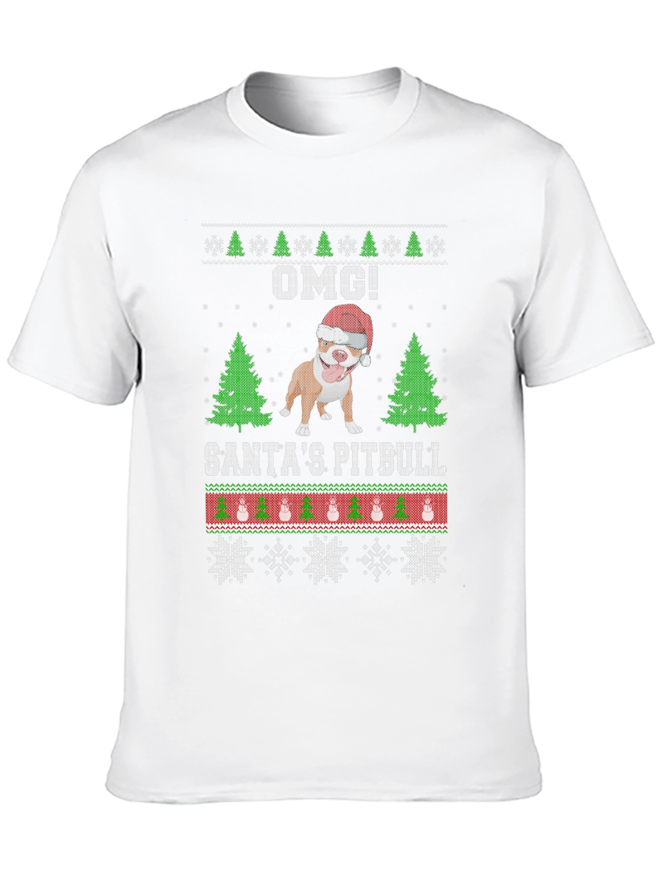 OMG! Santas Pitbull Christmas T-Shirt