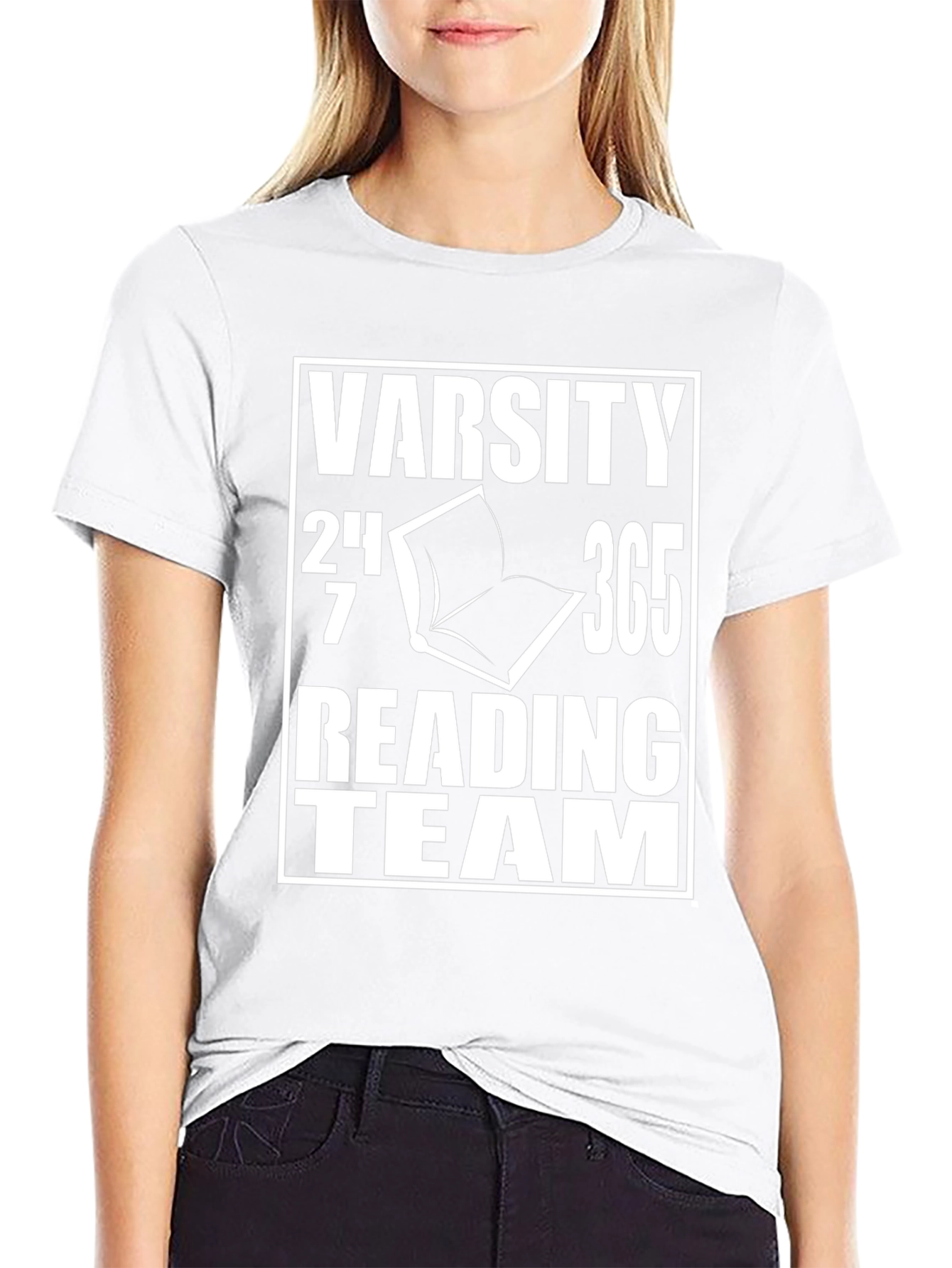 Varsity Reading Team T-Shirt - Black Cotton Tee