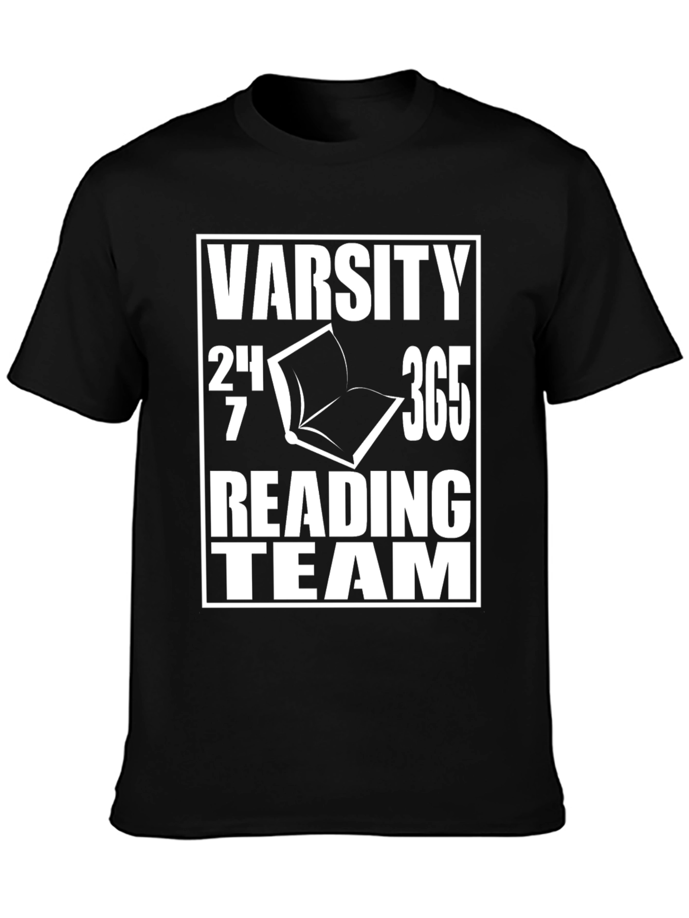 Varsity Reading Team T-Shirt - Black Cotton Tee
