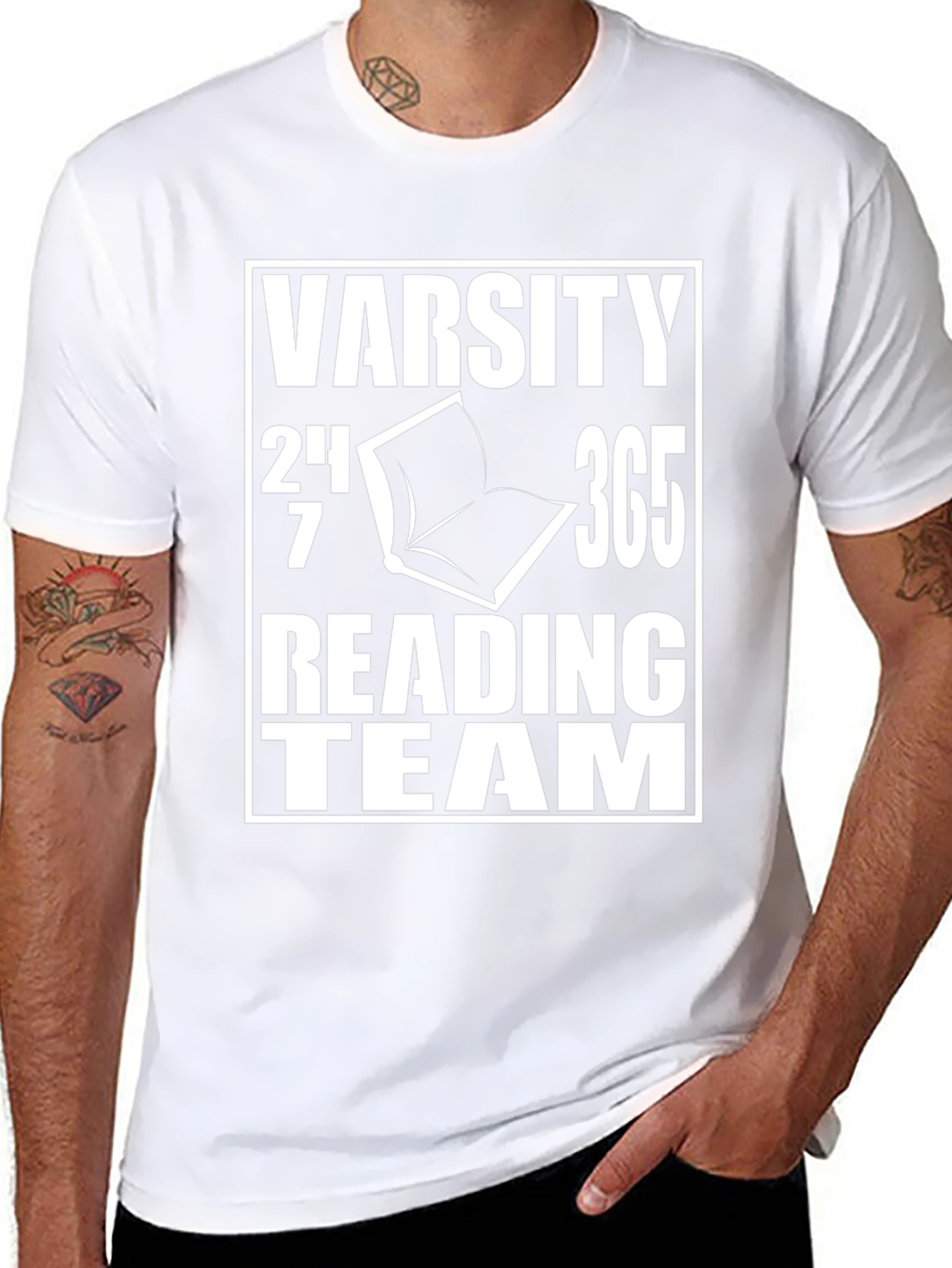 Varsity Reading Team T-Shirt - Black Cotton Tee
