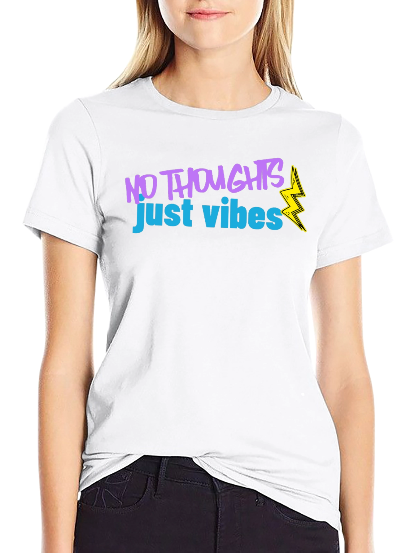 No Thoughts Just Vibes Graphic T-Shirt