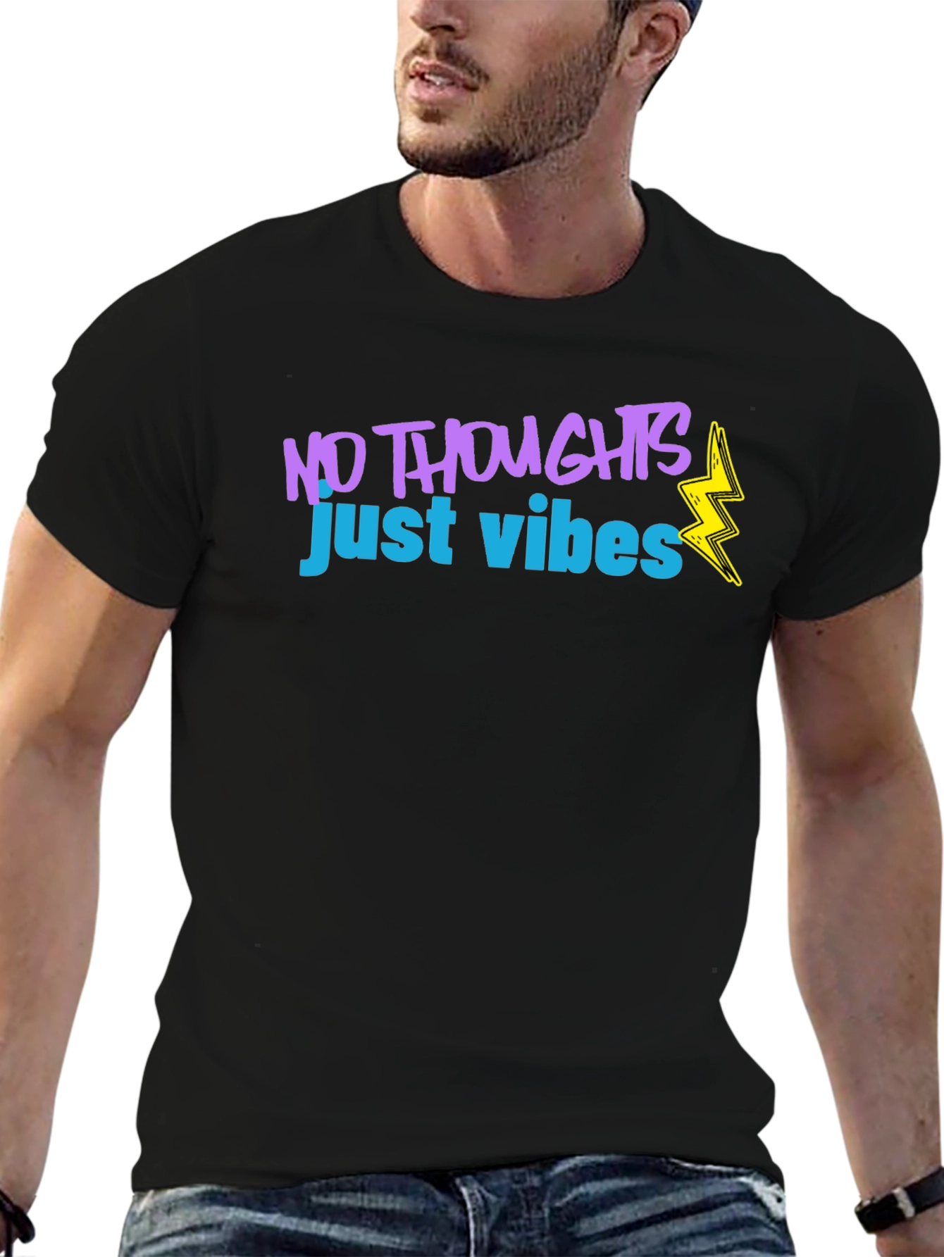 No Thoughts Just Vibes Graphic T-Shirt