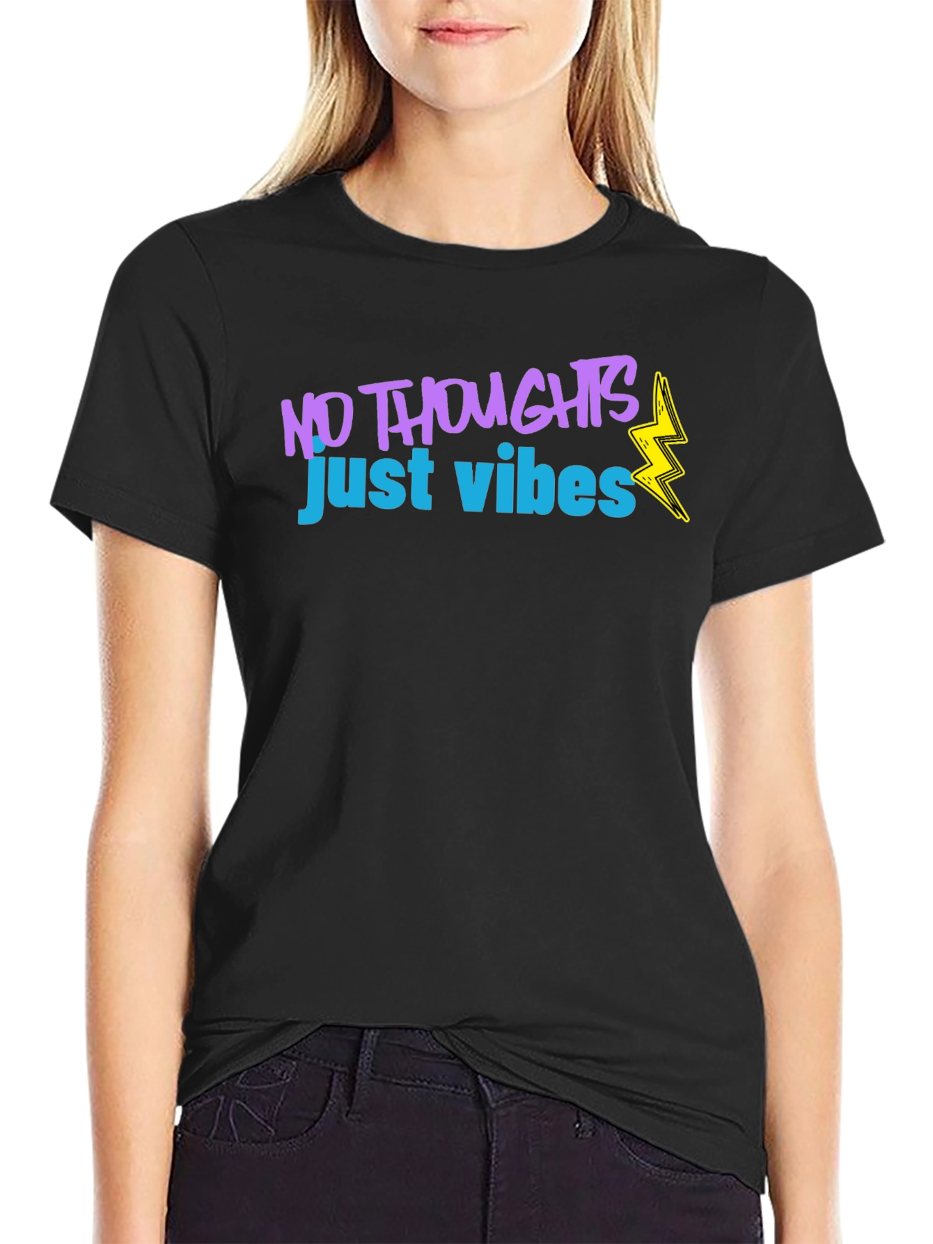 No Thoughts Just Vibes Graphic T-Shirt
