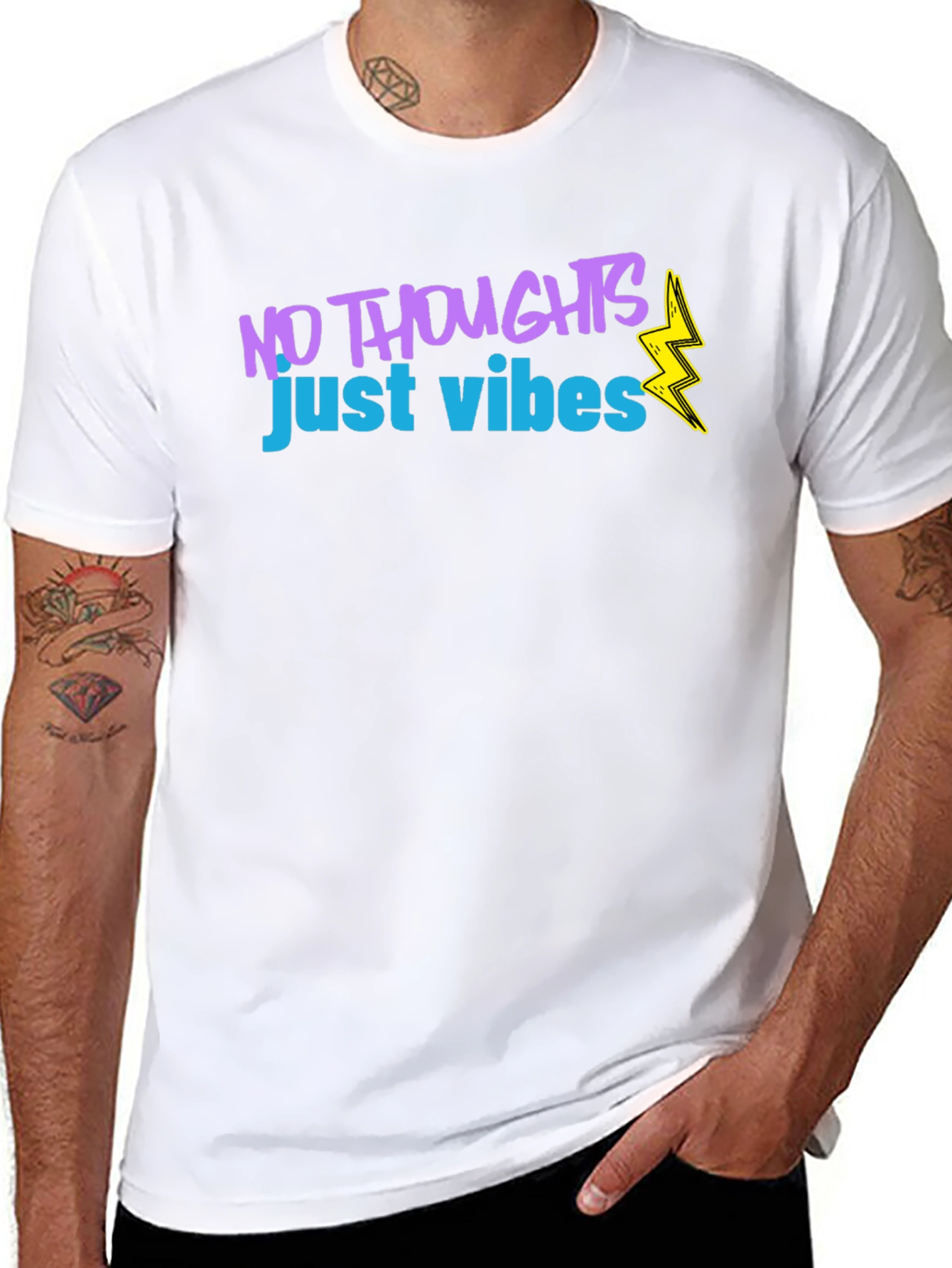 No Thoughts Just Vibes Graphic T-Shirt