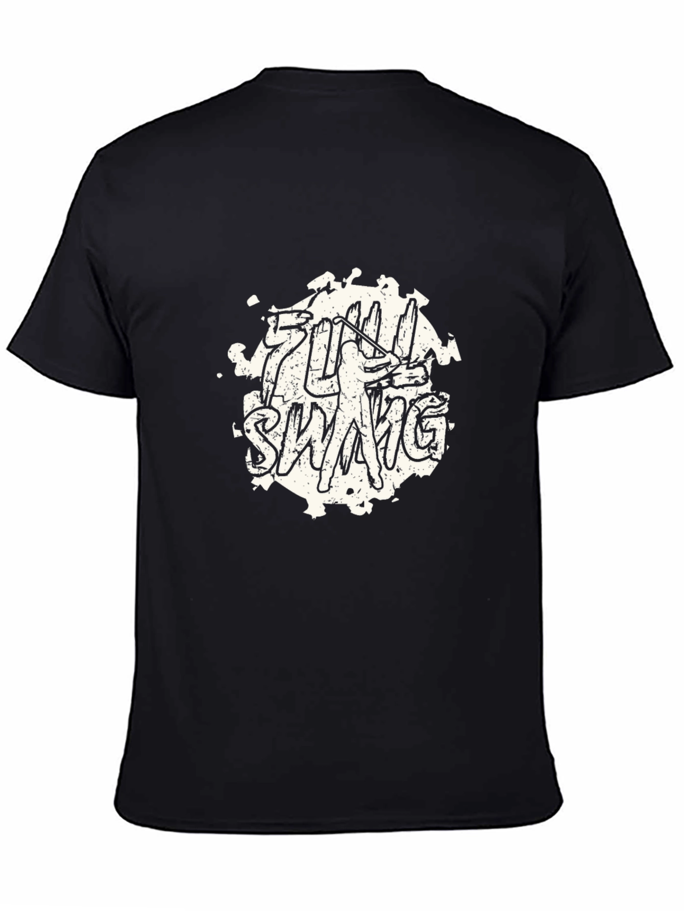 Full Swing Golf Graphic T-Shirt - Black Cotton Tee