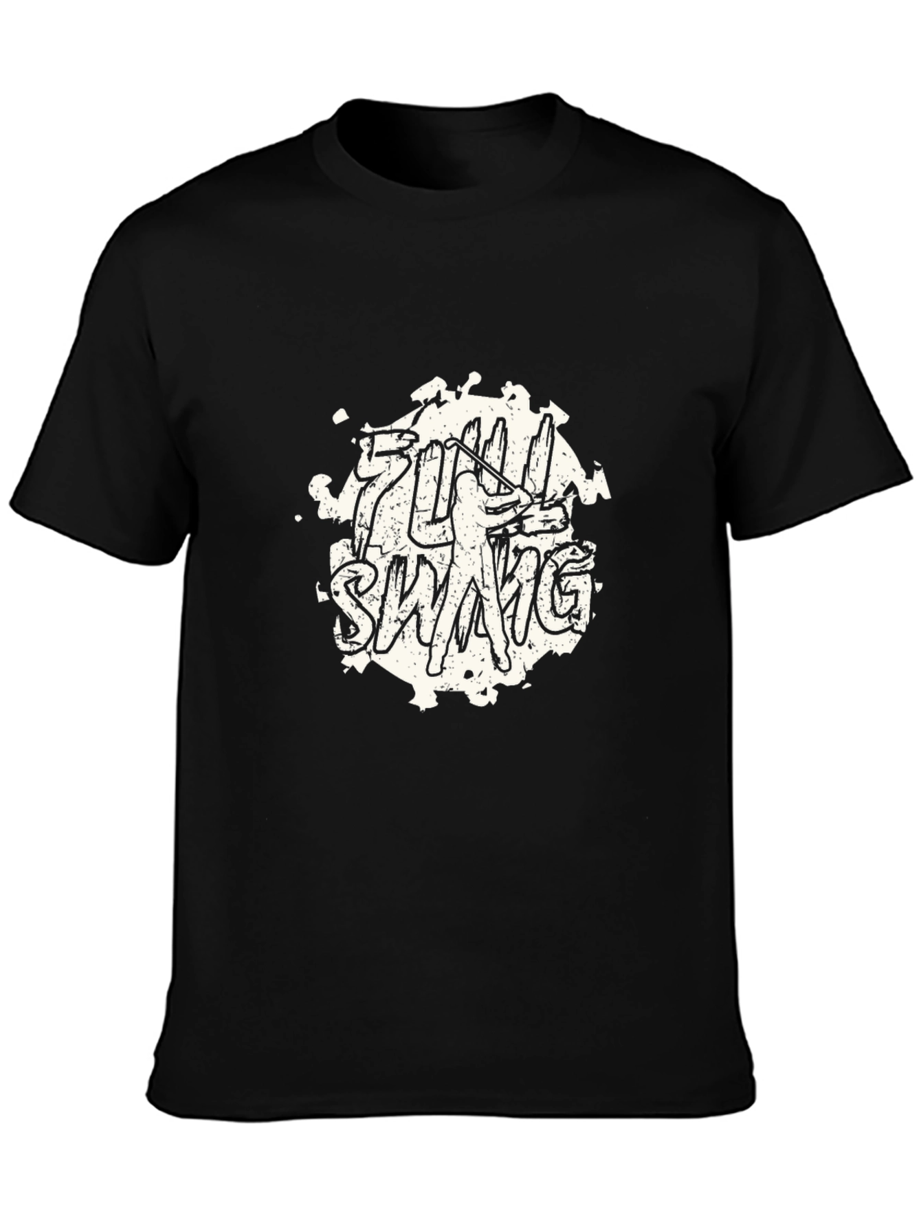 Full Swing Golf Graphic T-Shirt - Black Cotton Tee