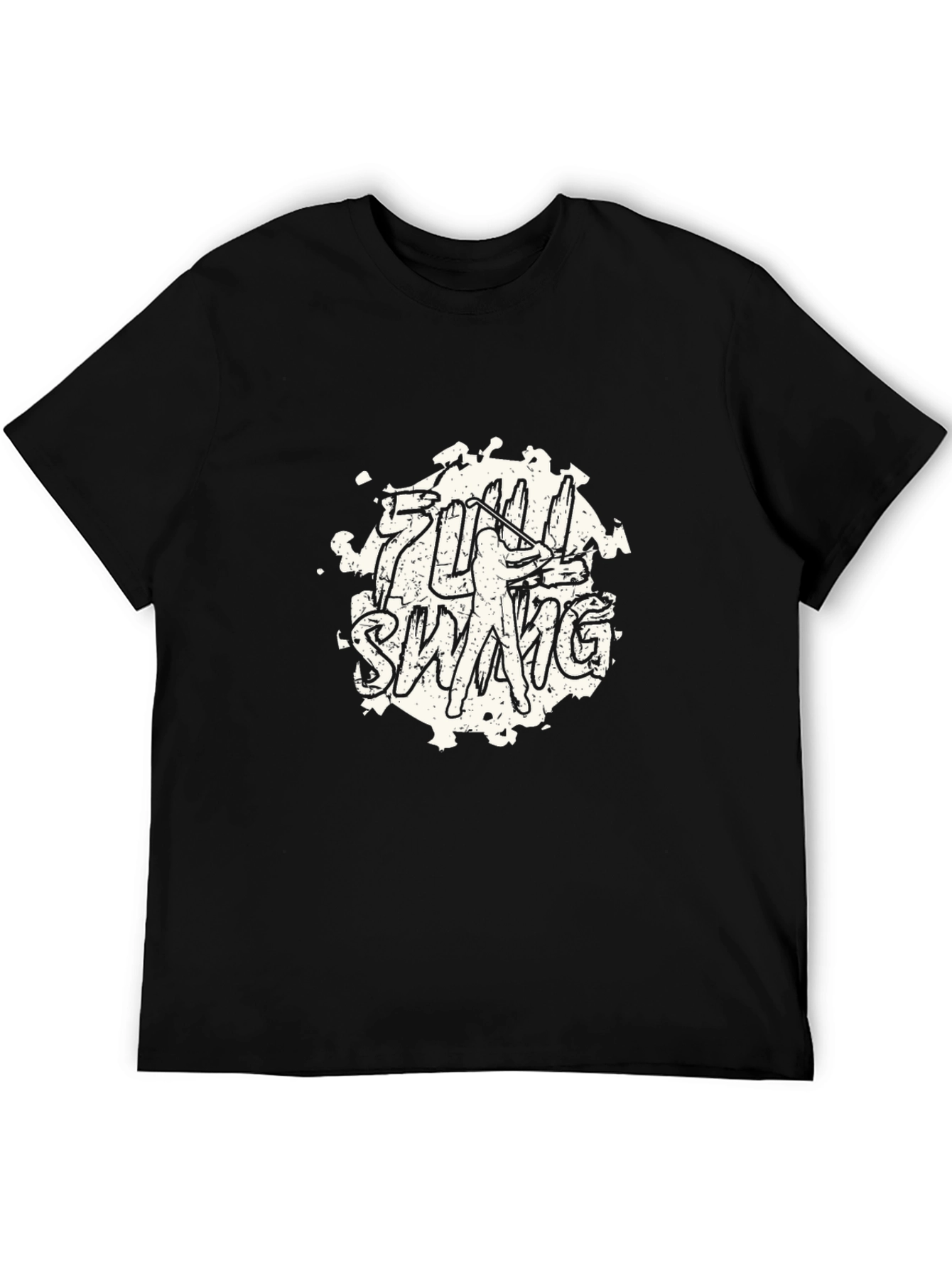 Full Swing Golf Graphic T-Shirt - Black Cotton Tee