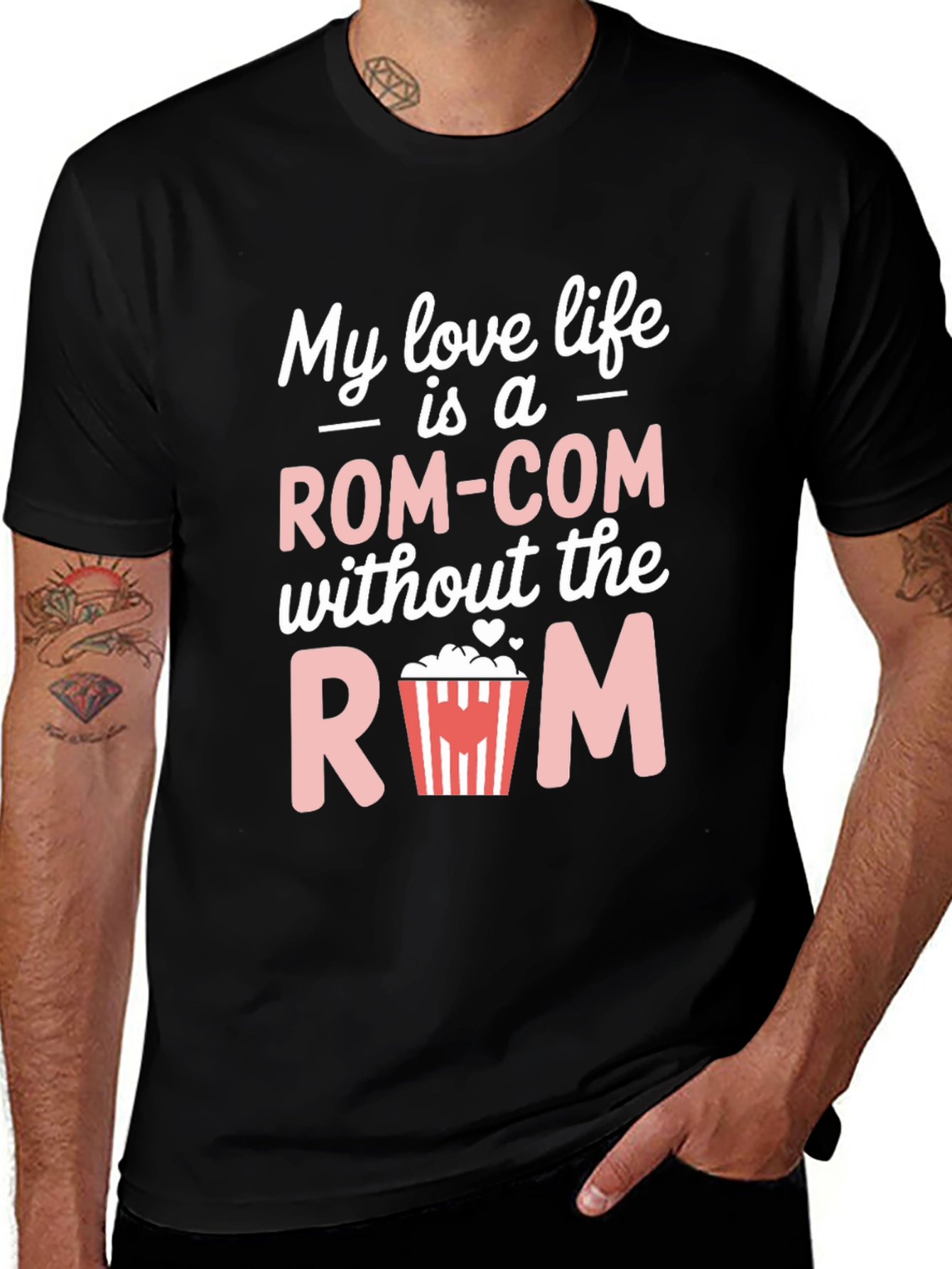 Rom-Com Without the Rom T-Shirt - Funny Movie Tee