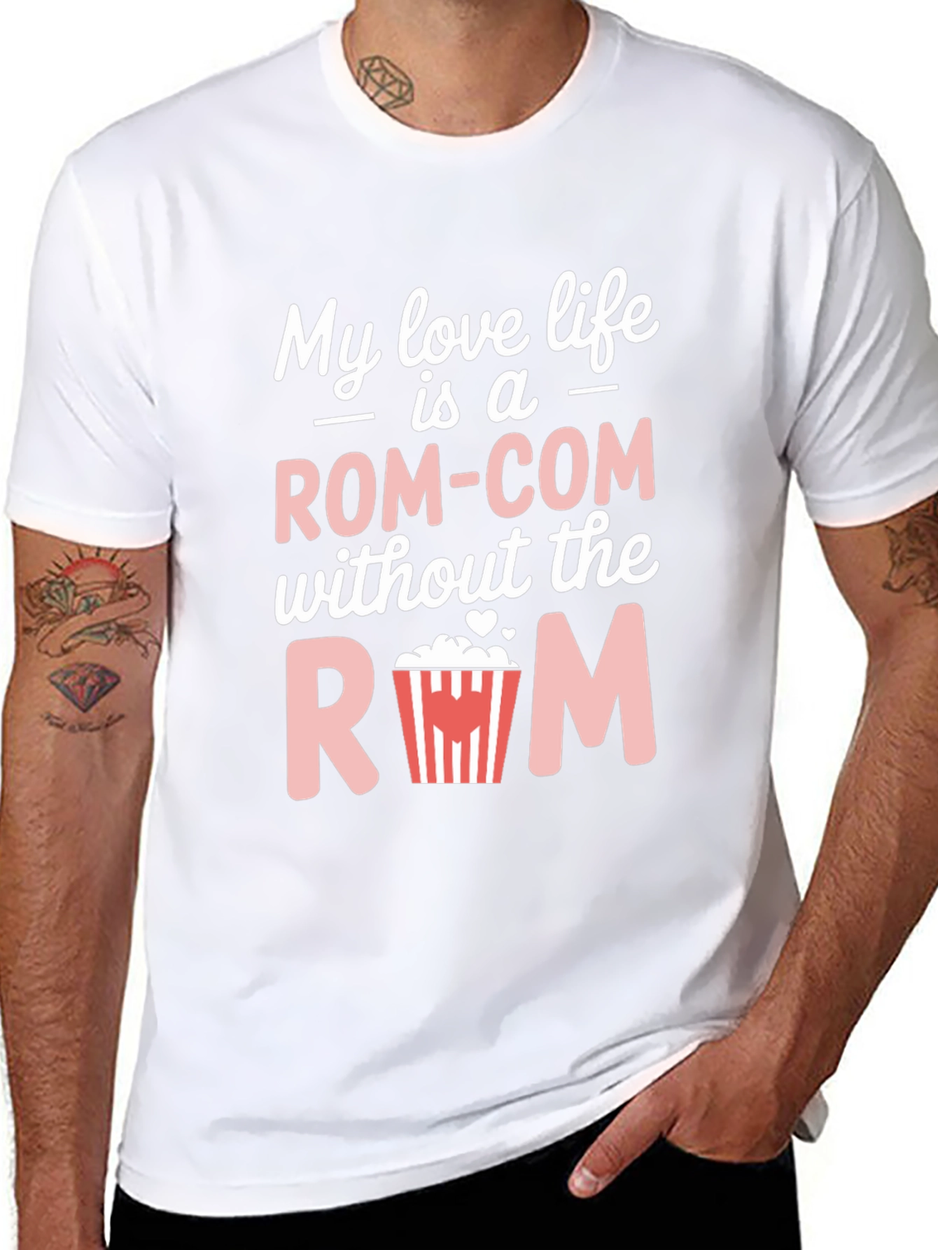 Rom-Com Without the Rom T-Shirt - Funny Movie Tee
