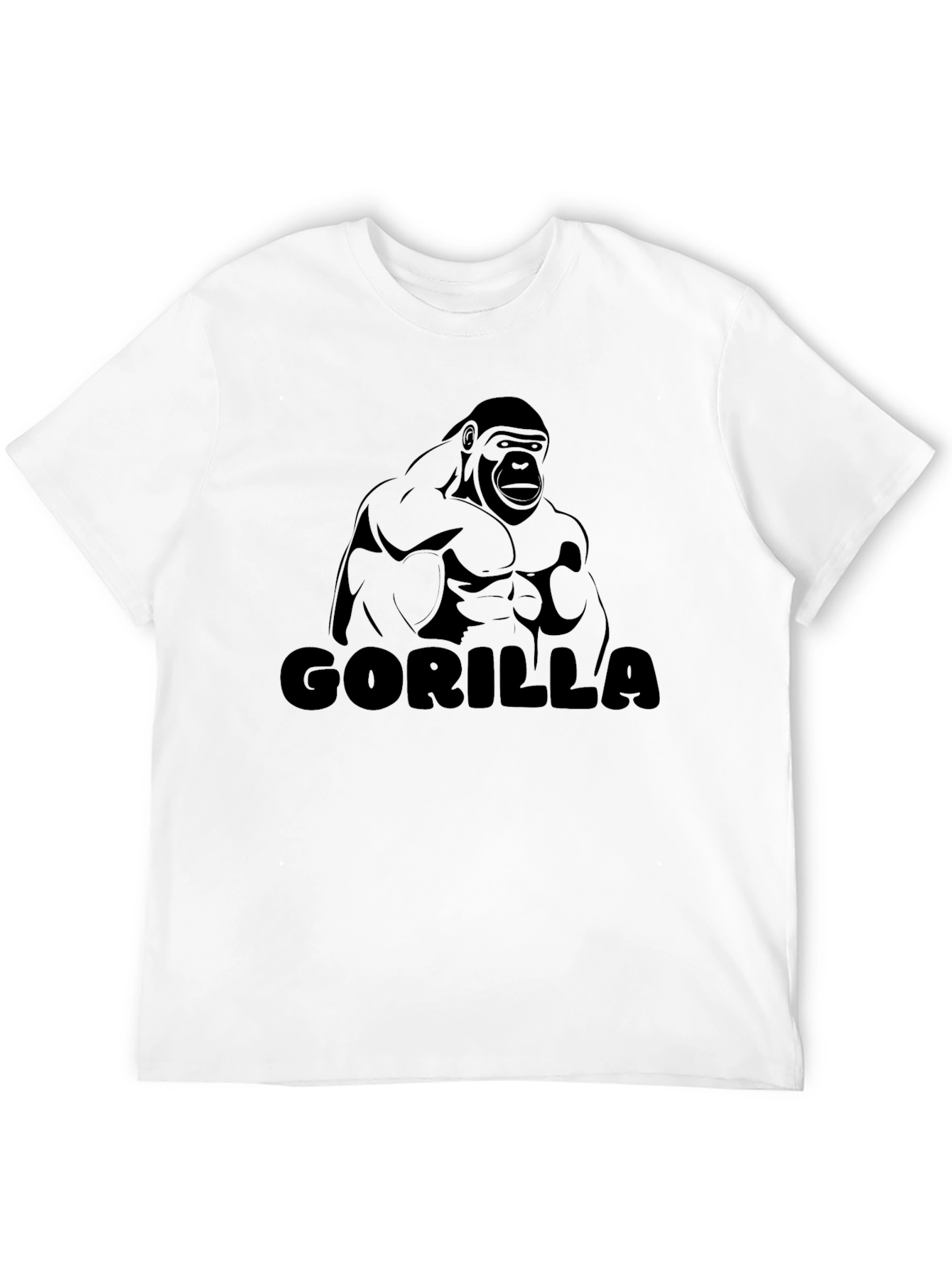 Gorilla Graphic Black T-Shirt - Bold Statement Tee