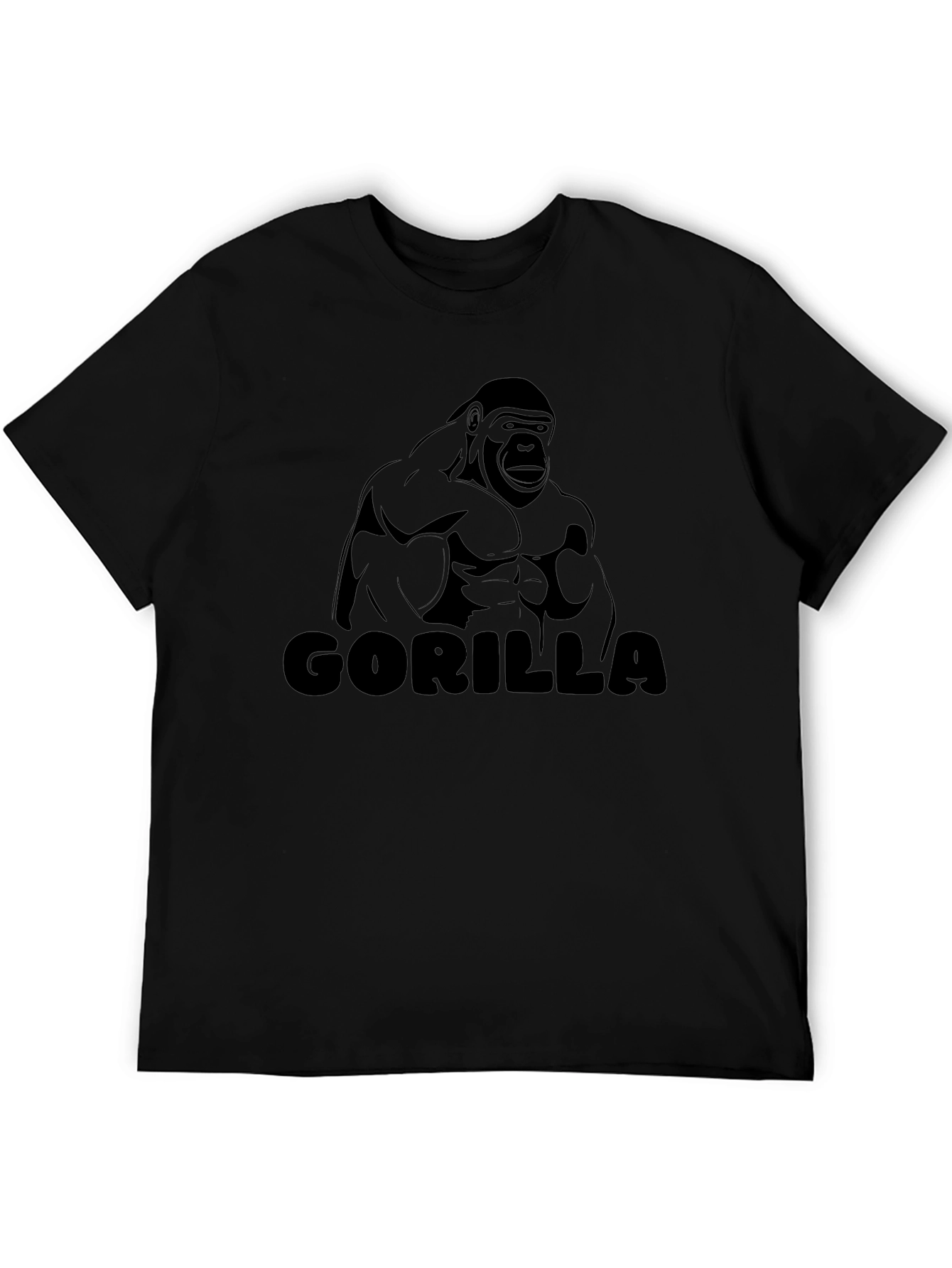 Gorilla Graphic Black T-Shirt - Bold Statement Tee