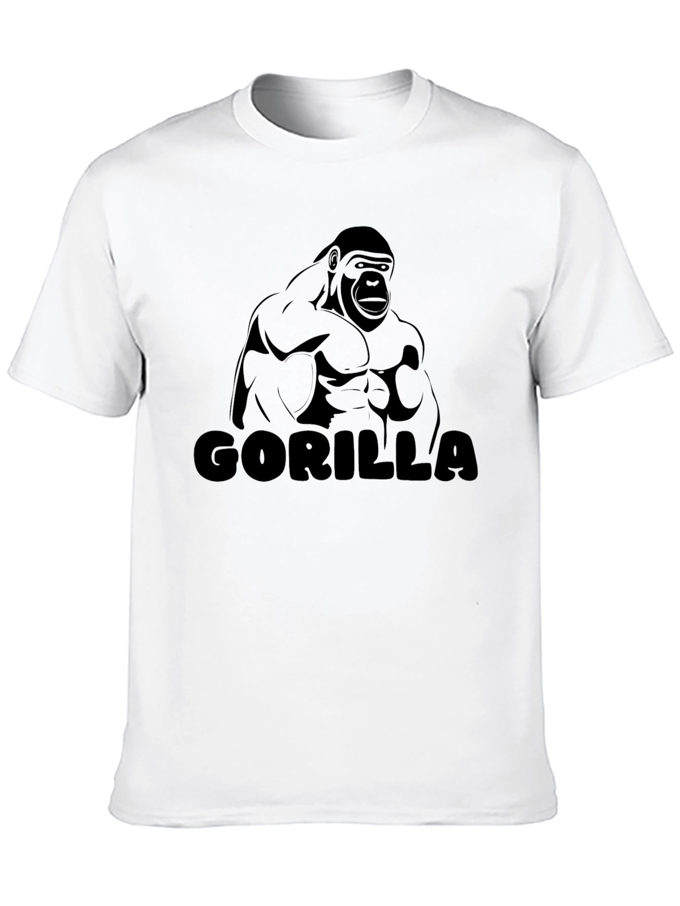 Gorilla Graphic Black T-Shirt - Bold Statement Tee