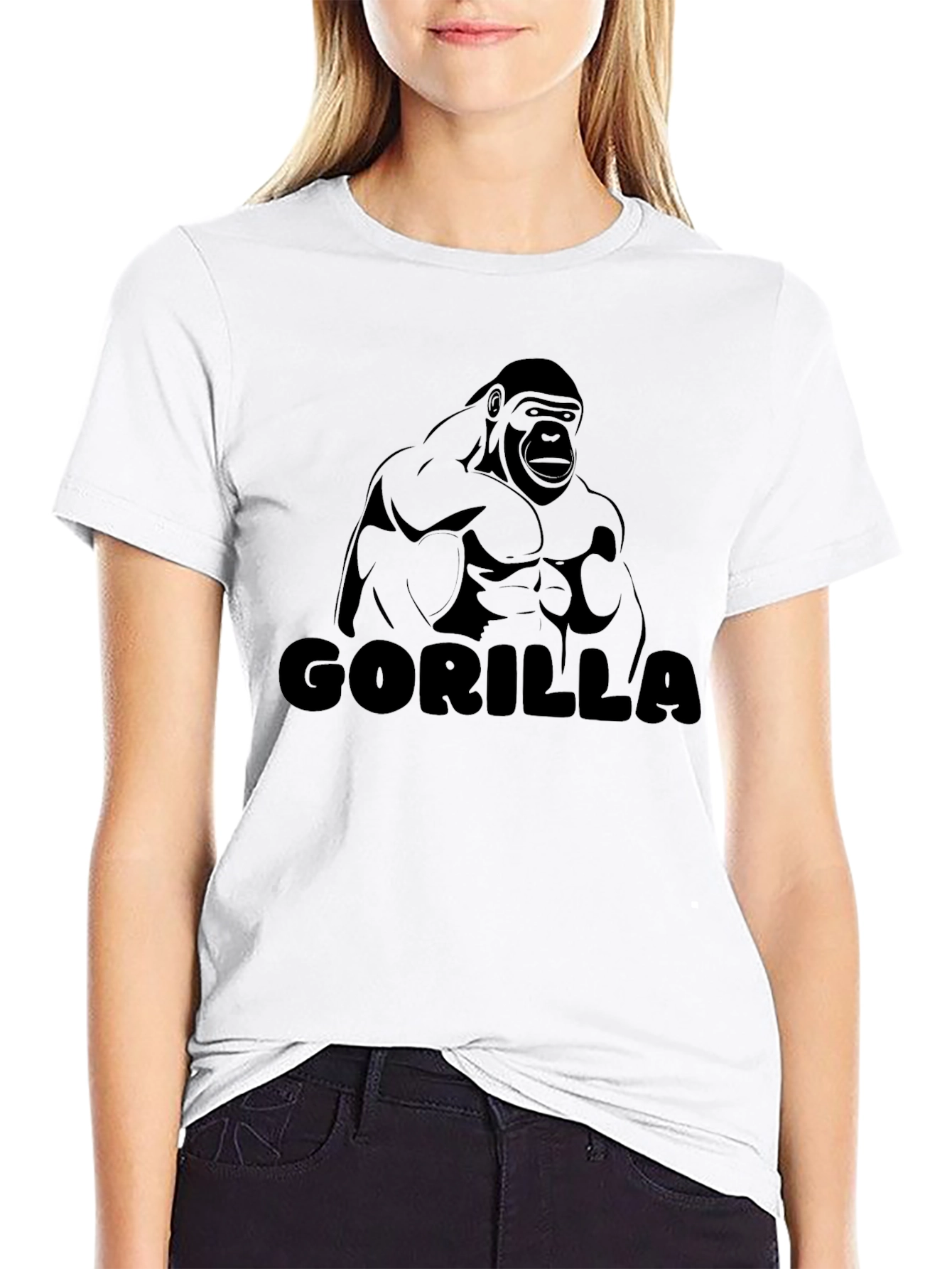 Gorilla Graphic Black T-Shirt - Bold Statement Tee