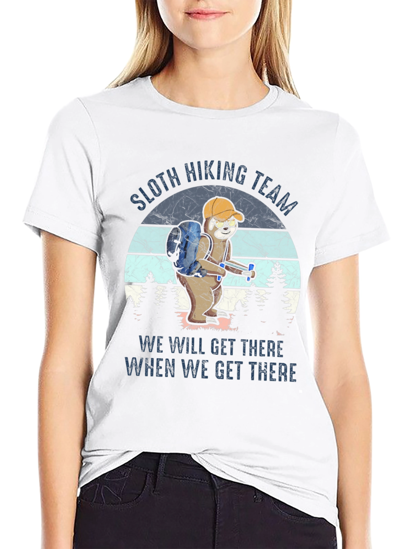 Sloth Hiking Team T-Shirt Funny Hiking Apparel