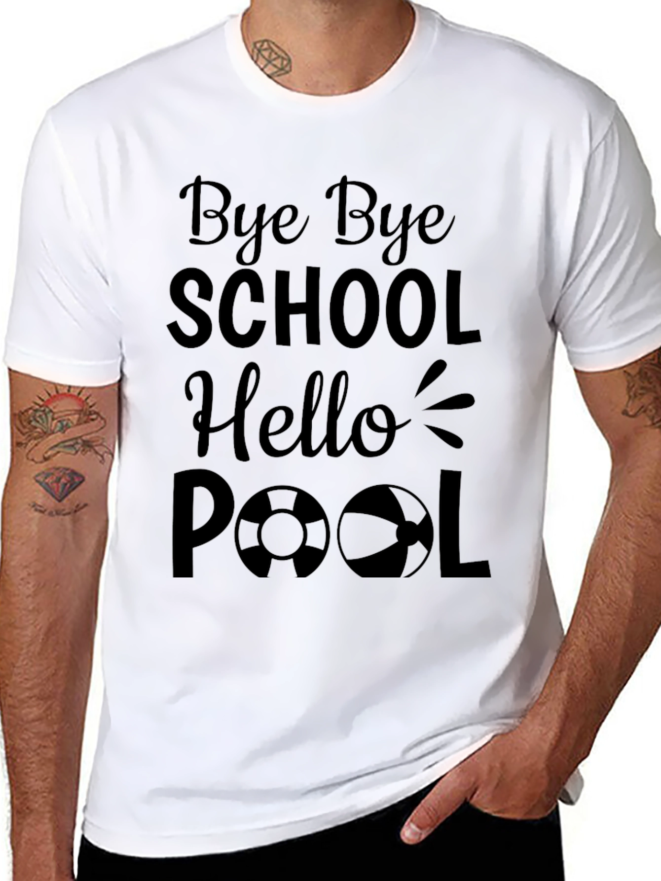 Bye Bye School Hello Pool Summer T-Shirt