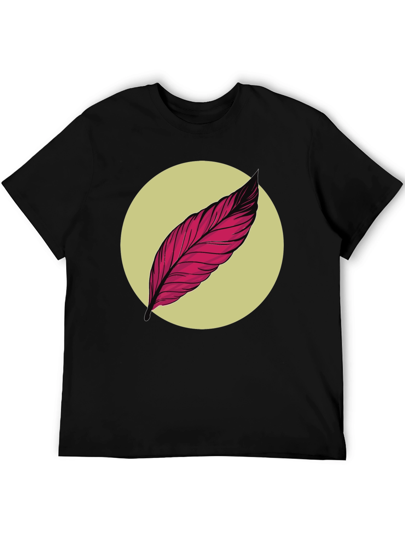 Feather Graphic Tee - Unique Artistic Design