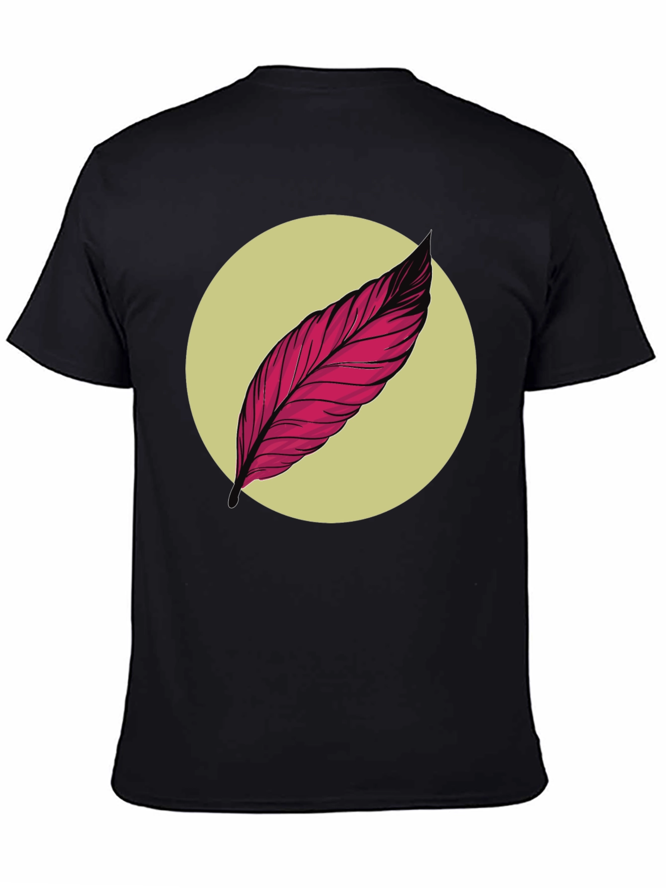 Feather Graphic Tee - Unique Artistic Design