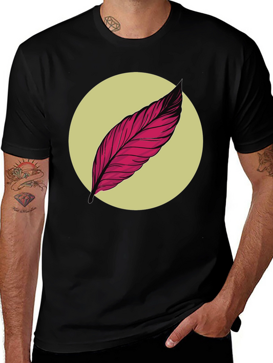 Feather Graphic Tee - Unique Artistic Design