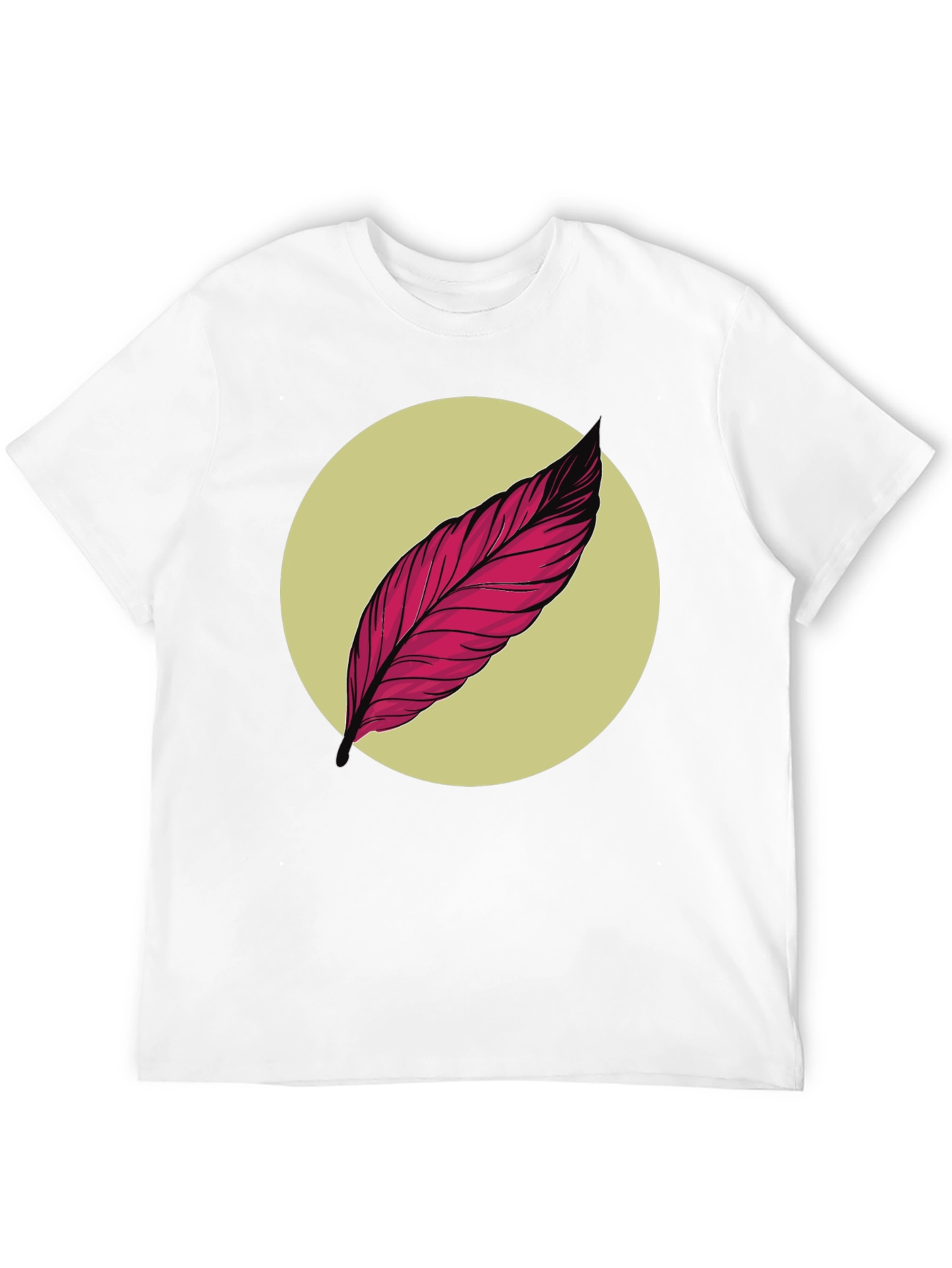 Feather Graphic Tee - Unique Artistic Design