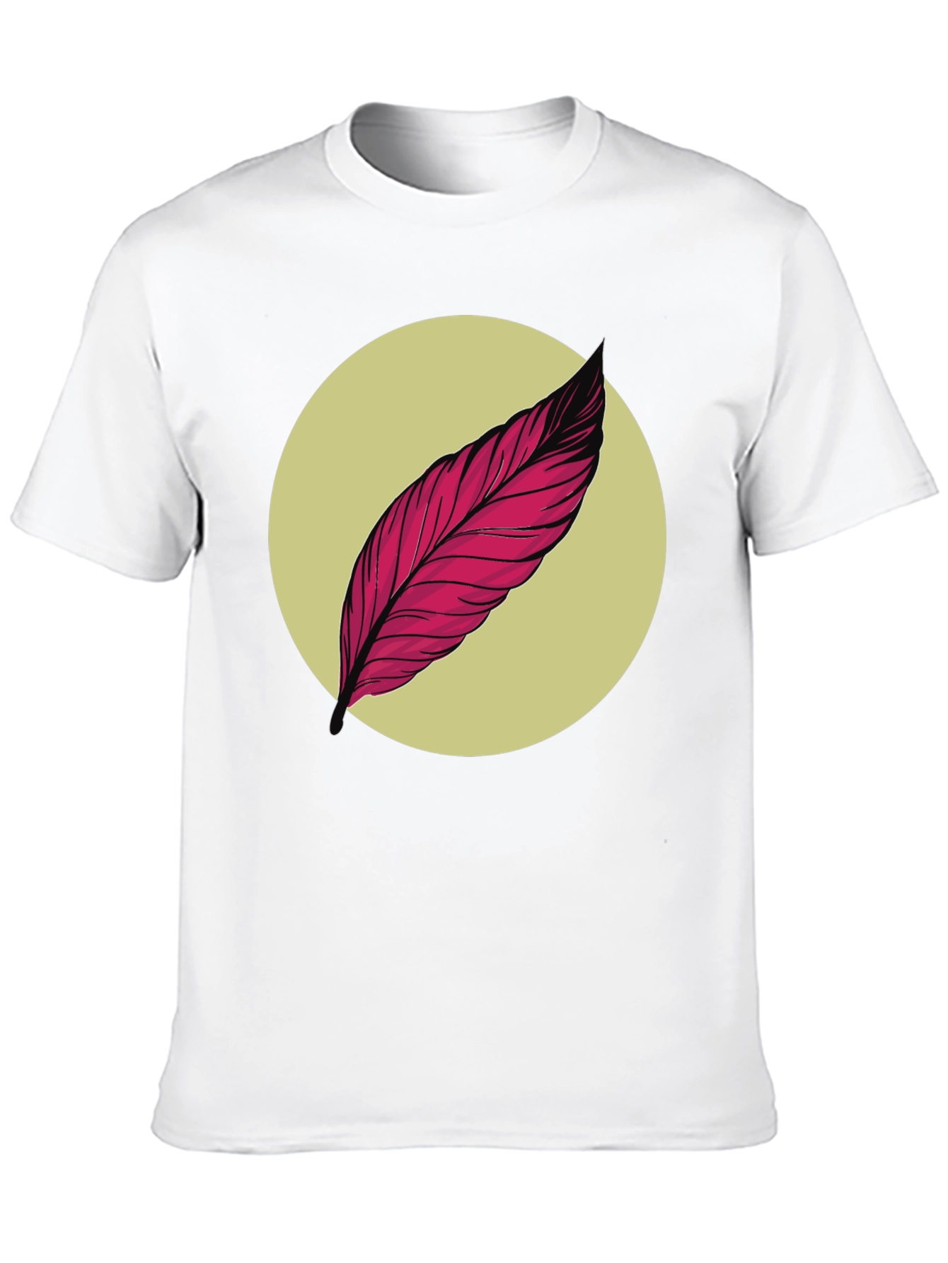 Feather Graphic Tee - Unique Artistic Design