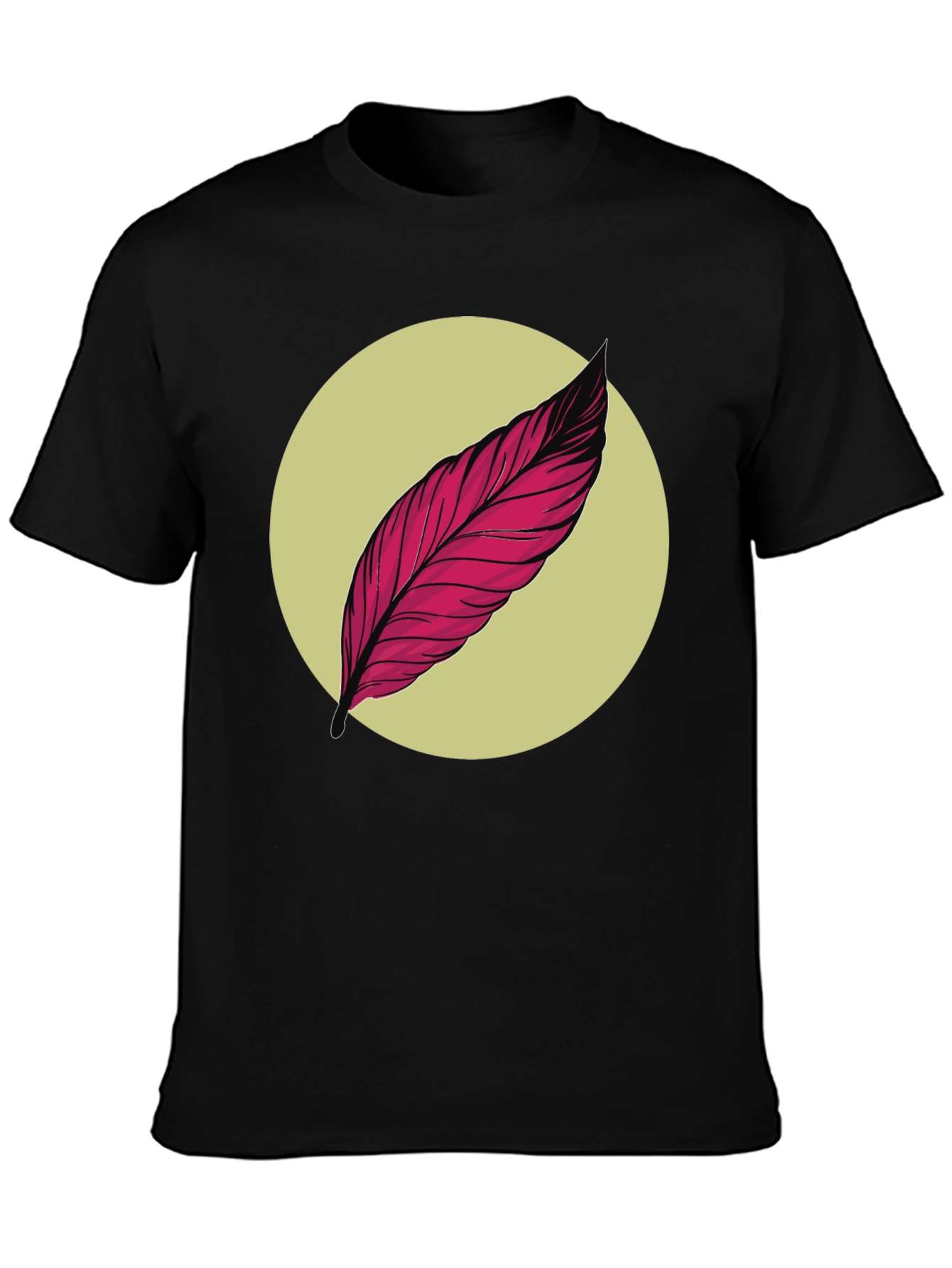 Feather Graphic Tee - Unique Artistic Design