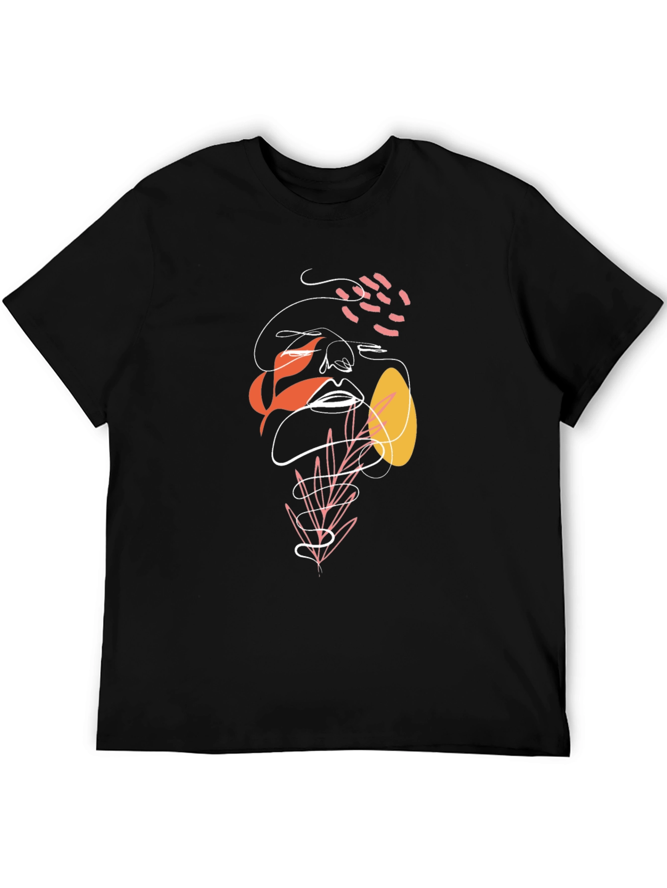 Abstract Face Graphic Tee - Modern Art Shirt