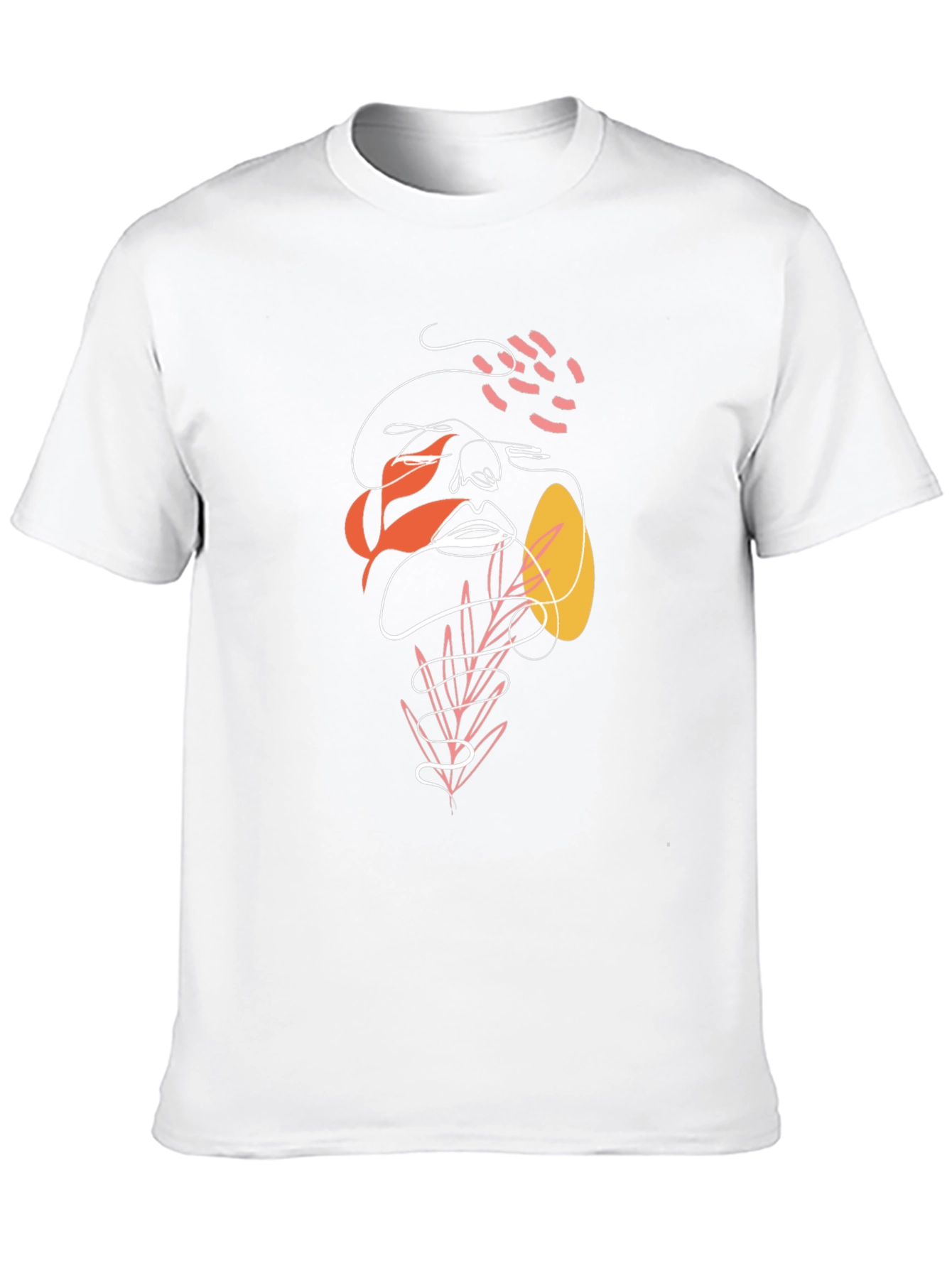 Abstract Face Graphic Tee - Modern Art Shirt