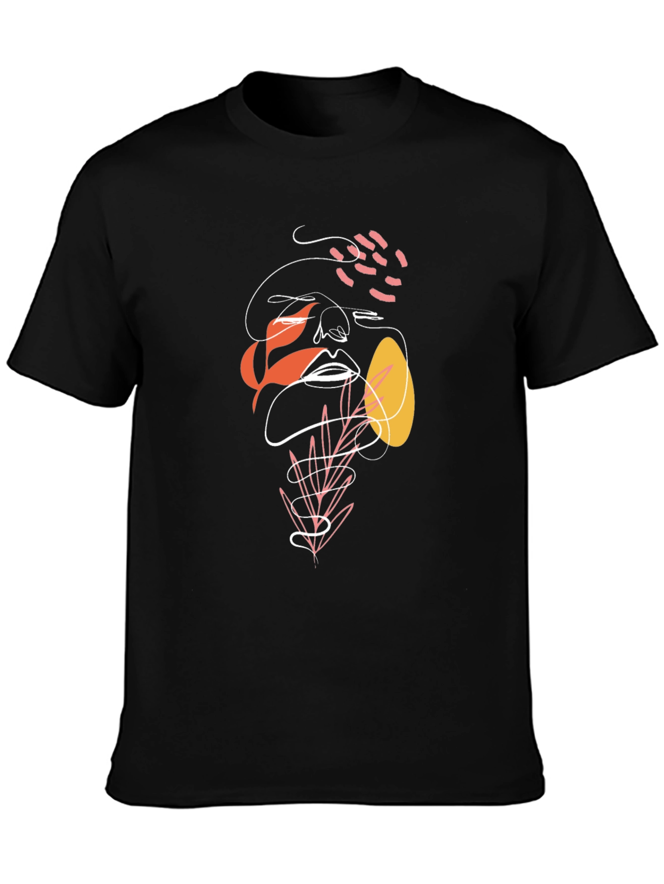 Abstract Face Graphic Tee - Modern Art Shirt