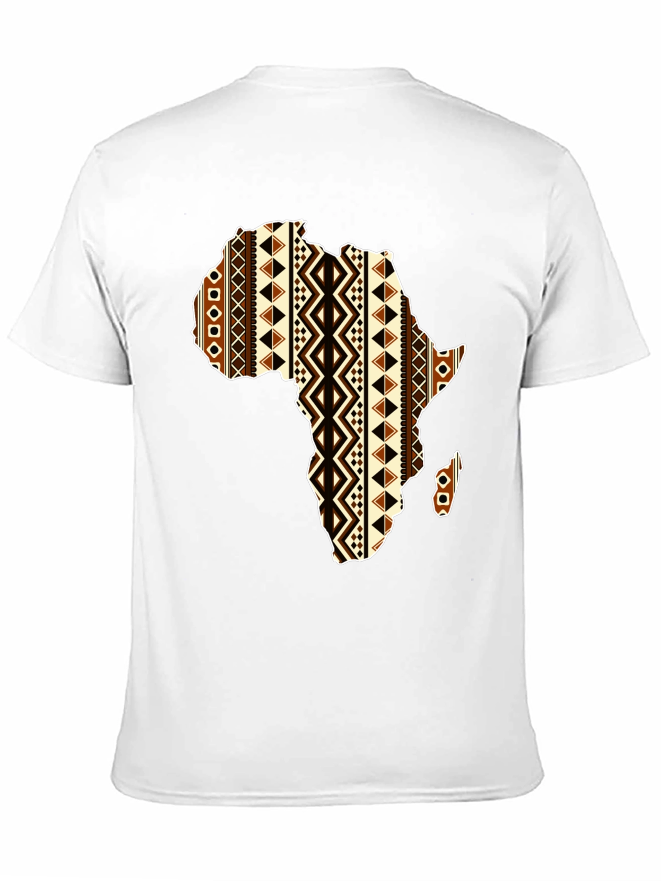 Africa Map Print T-Shirt - Black Unique Design