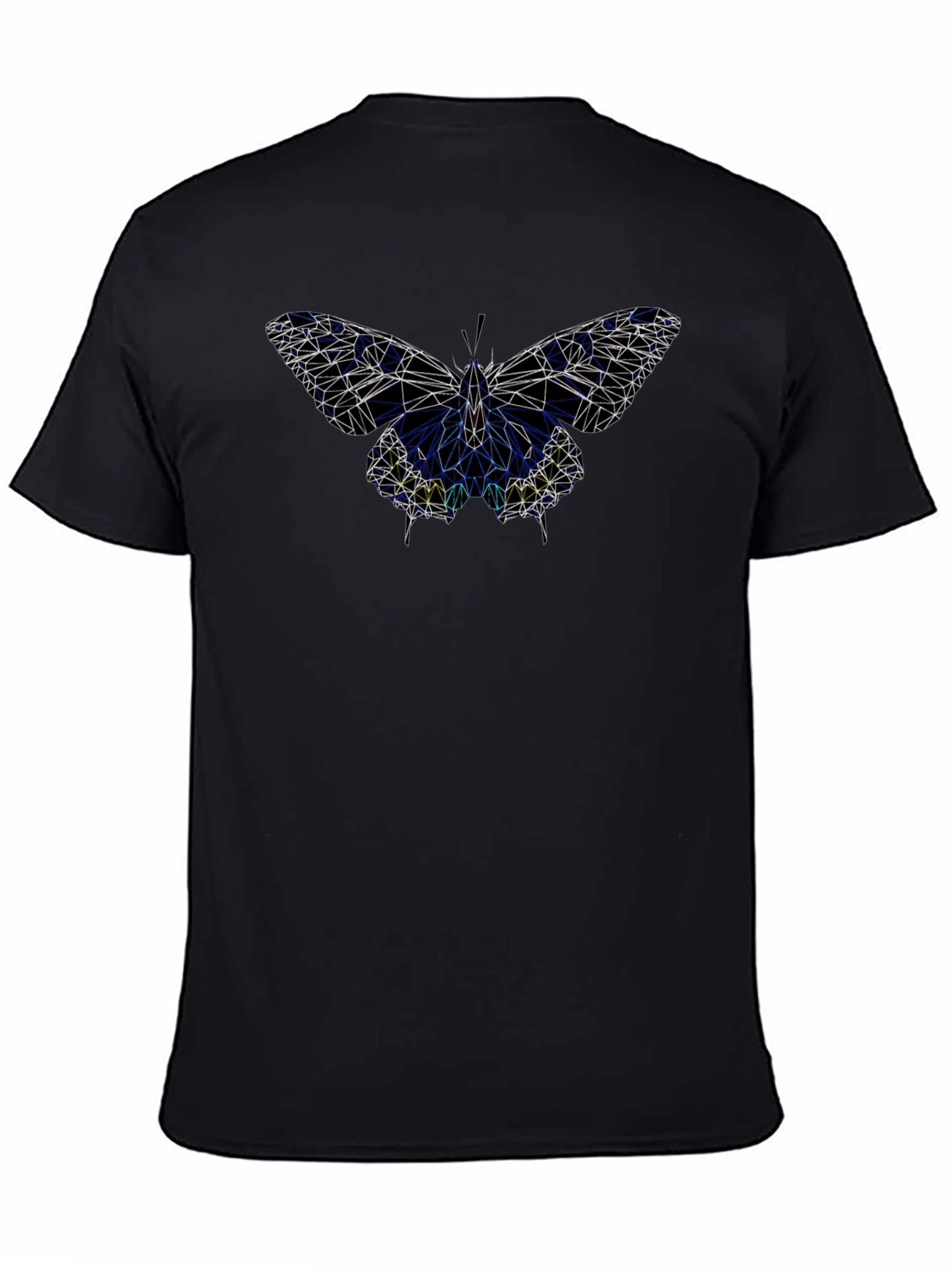 Geometric Butterfly Black T-Shirt