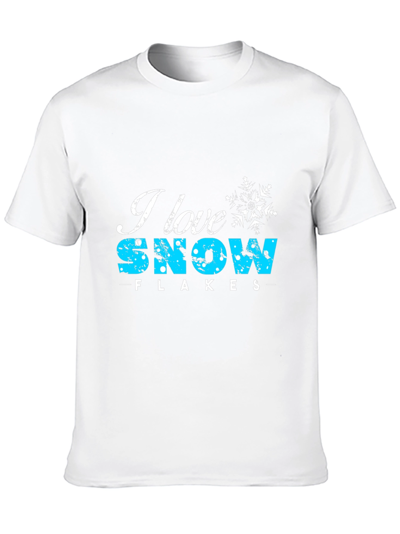 I Love Snowflakes Black Graphic Tee