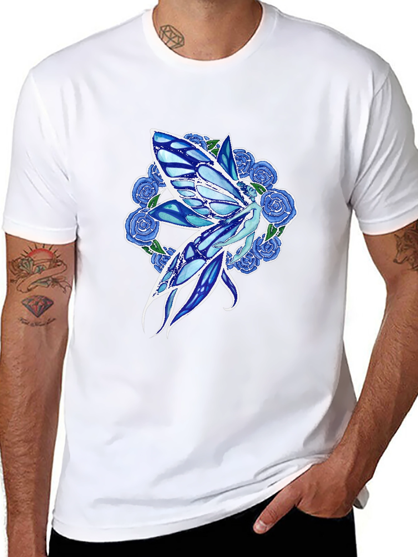 Fairy & Roses Graphic Tee - Black