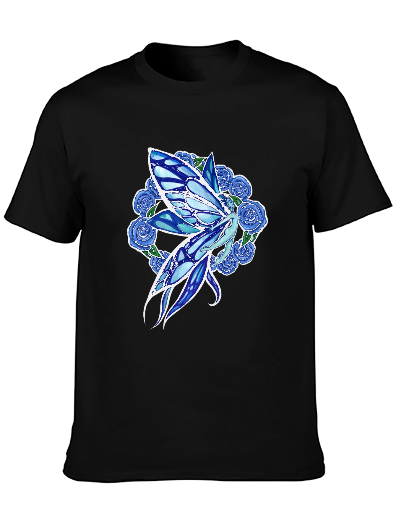 Fairy & Roses Graphic Tee - Black