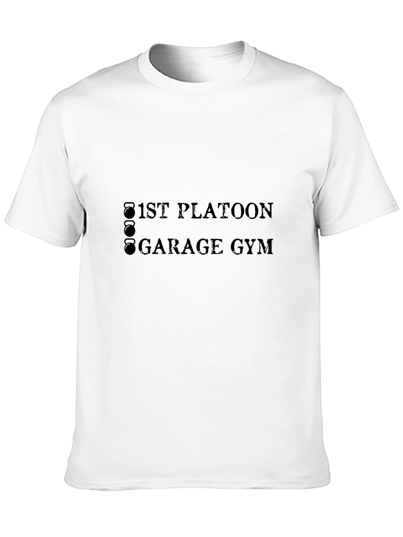 1st Platoon Garage Gym Black T-Shirt
