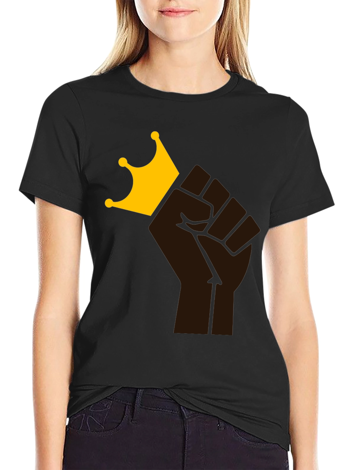 Black Power Fist King T-Shirt