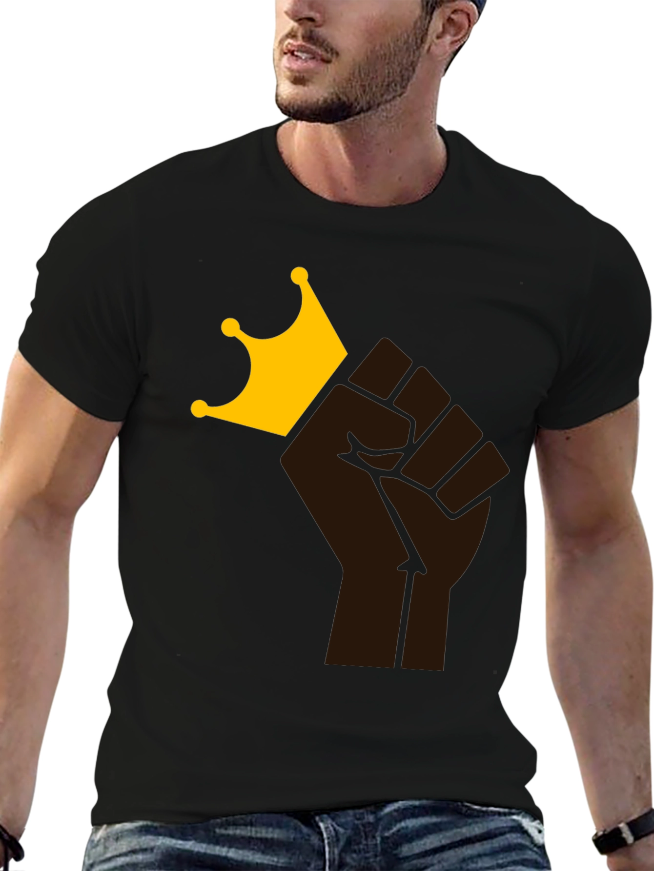 Black Power Fist King T-Shirt