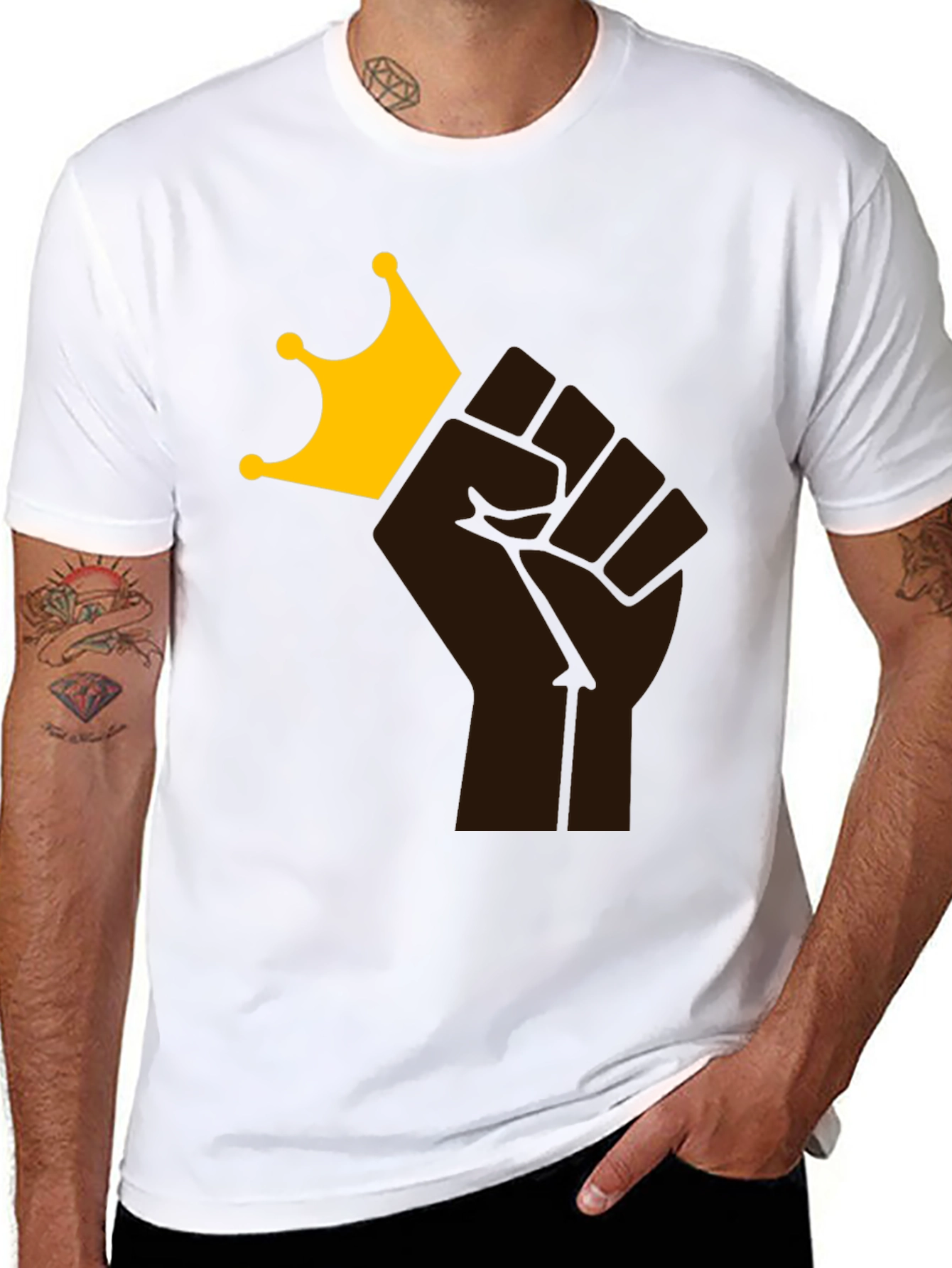 Black Power Fist King T-Shirt