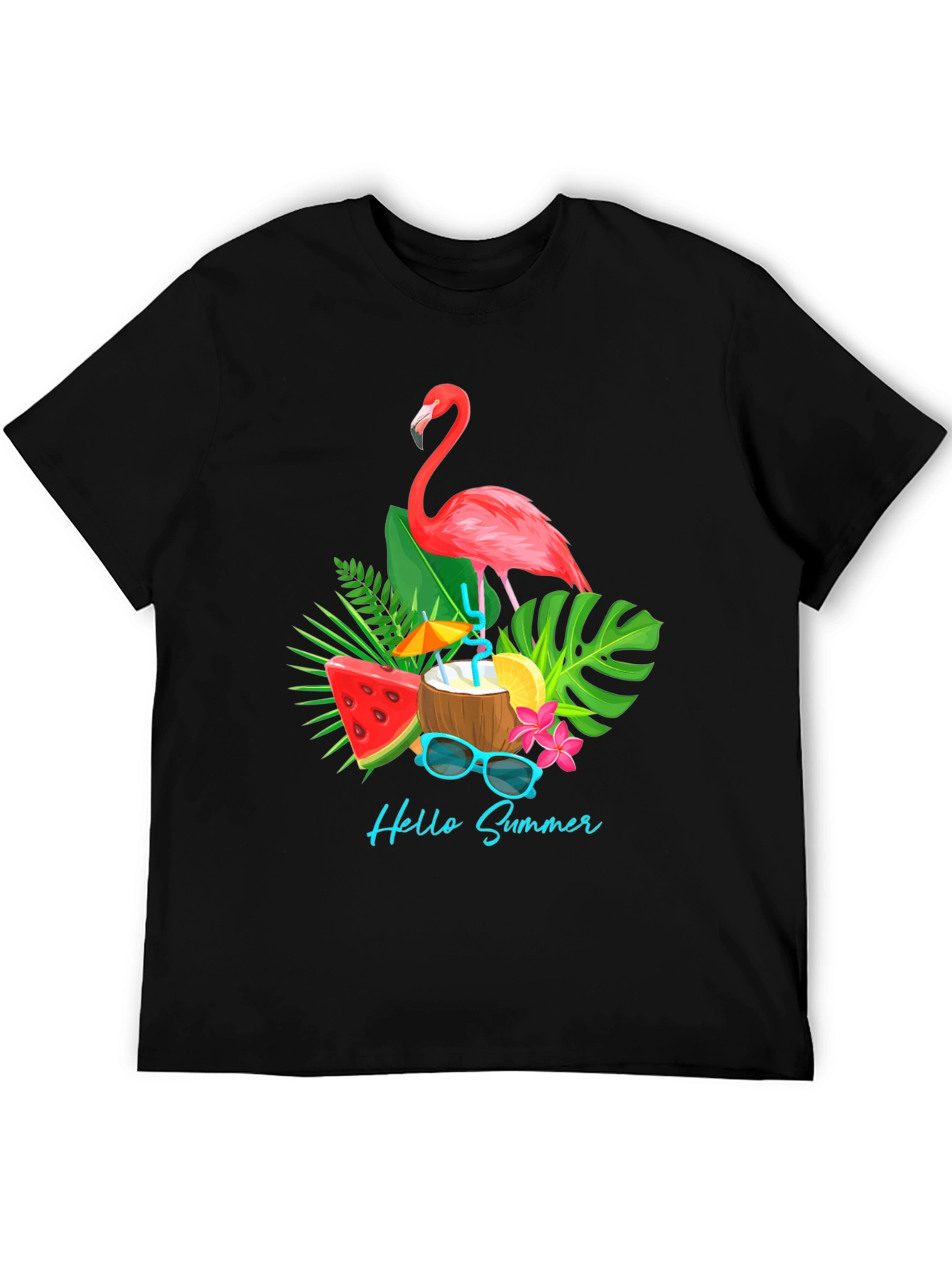 Summer Flamingo Graphic T-Shirt