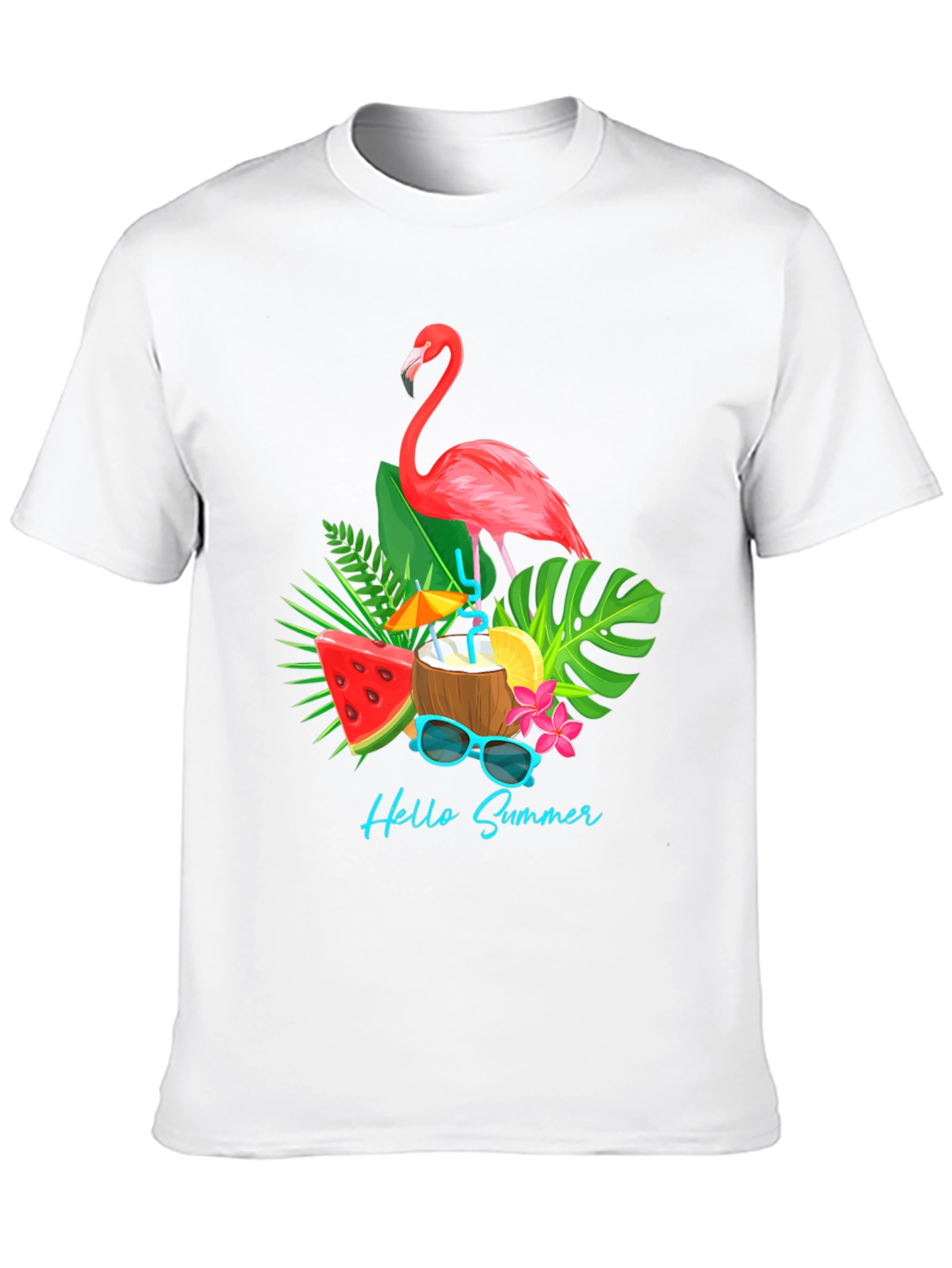 Summer Flamingo Graphic T-Shirt