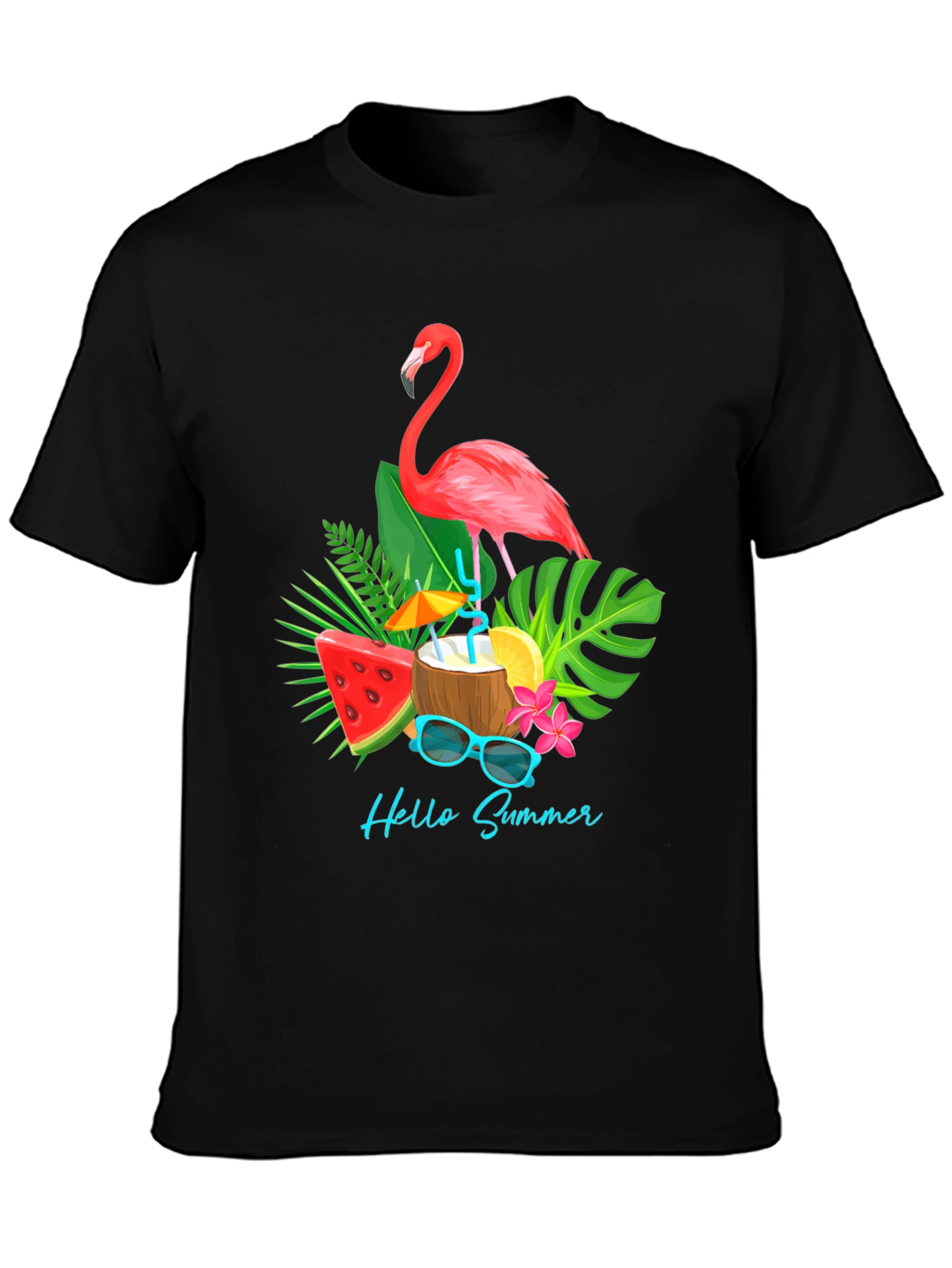 Summer Flamingo Graphic T-Shirt