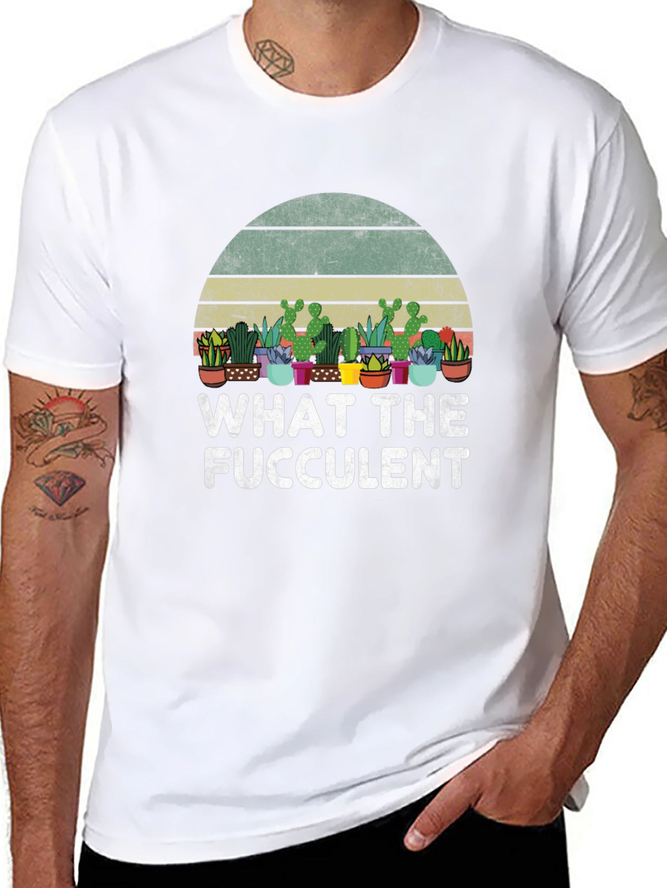 What The Fucculent Succulent Plant Graphic T-Shirt