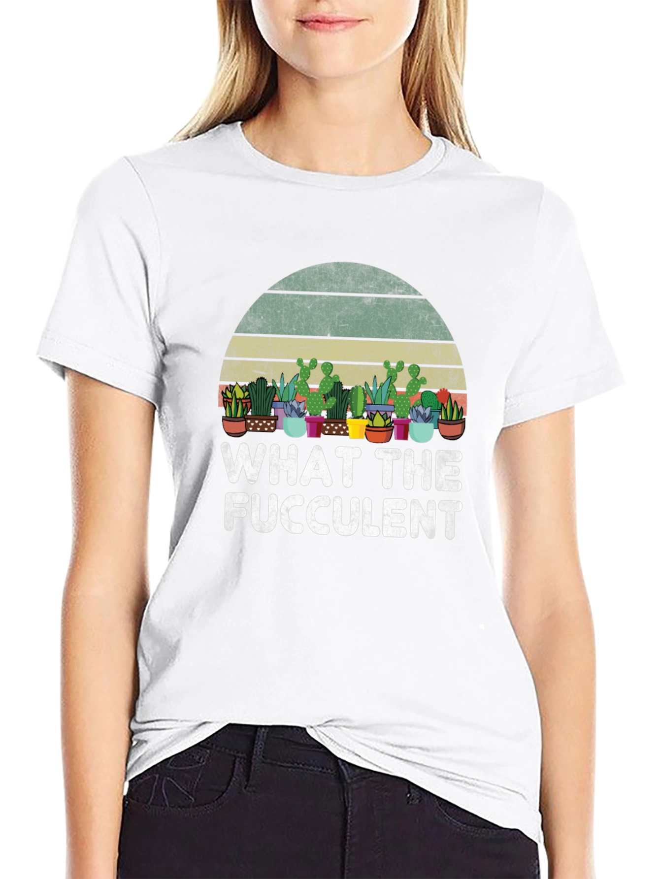 What The Fucculent Succulent Plant Graphic T-Shirt