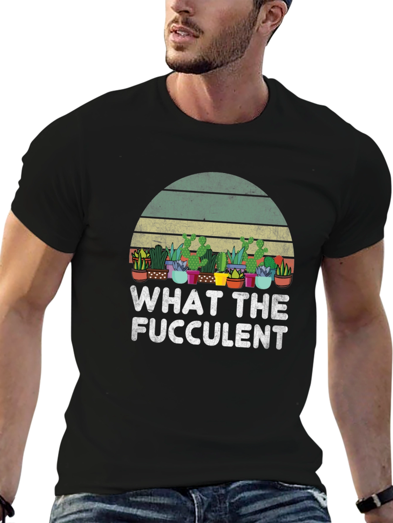 What The Fucculent Succulent Plant Graphic T-Shirt