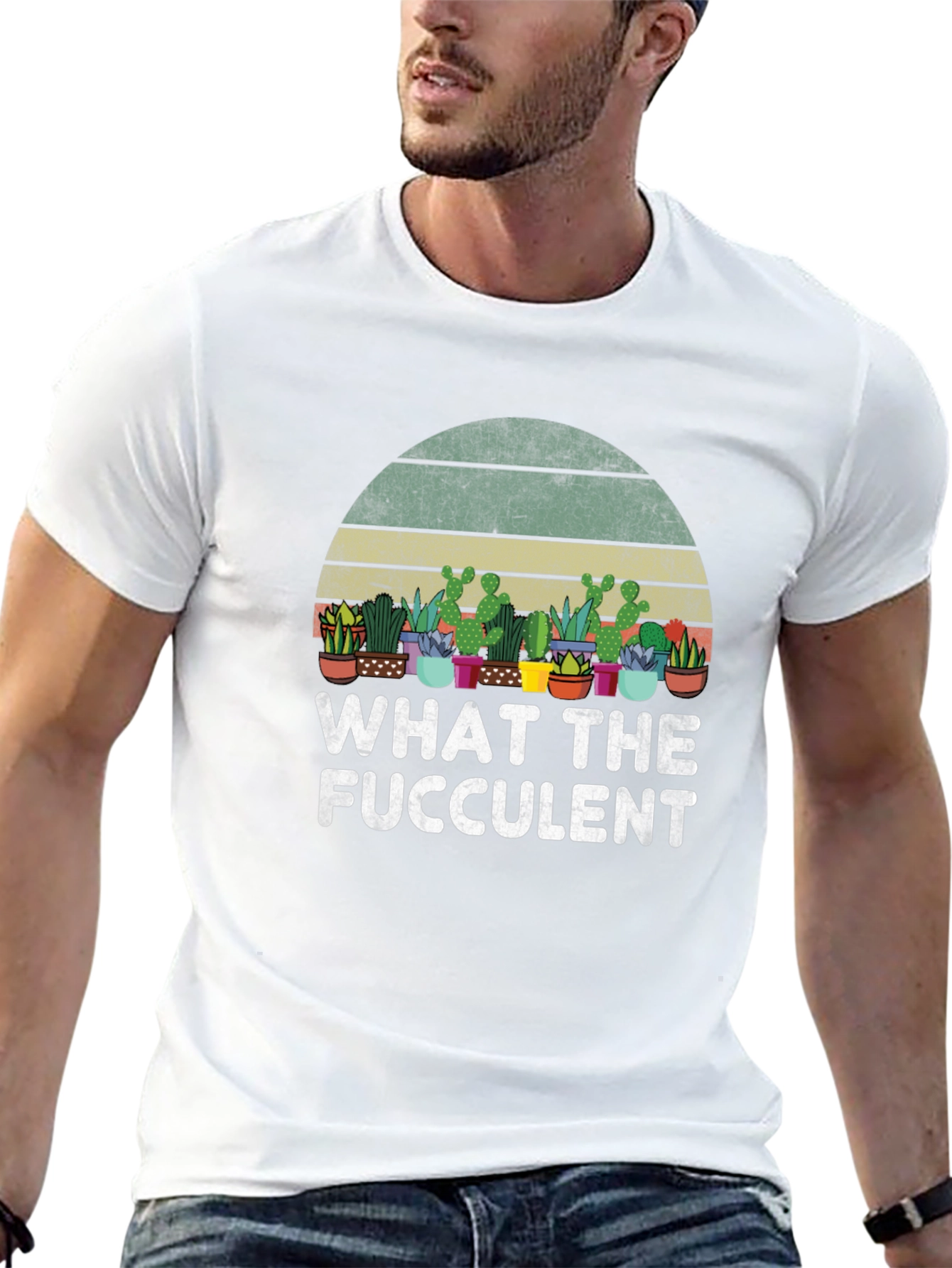 What The Fucculent Succulent Plant Graphic T-Shirt