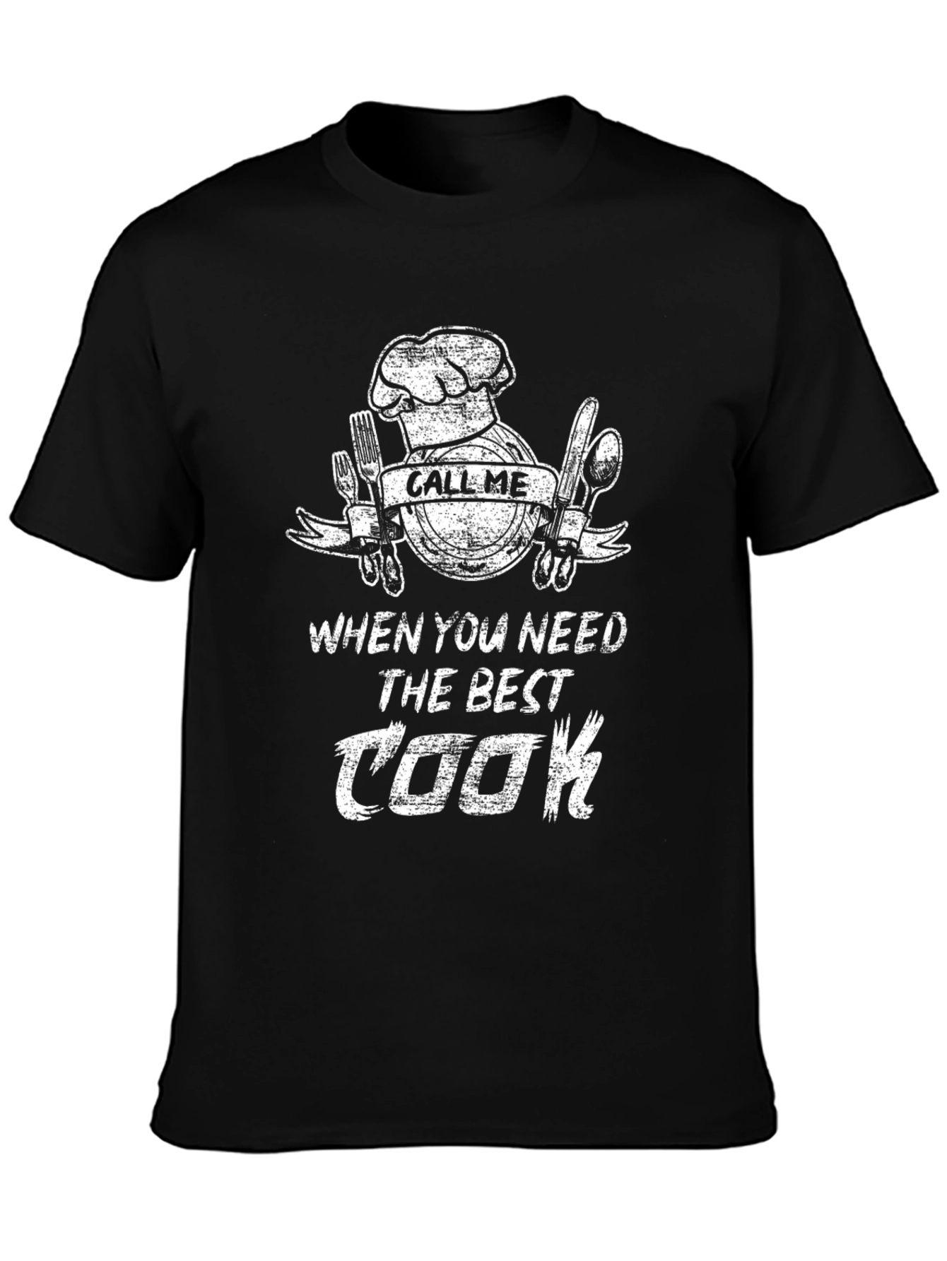 Best Cook T-Shirt - Chef Hat Cutlery Graphic Tee