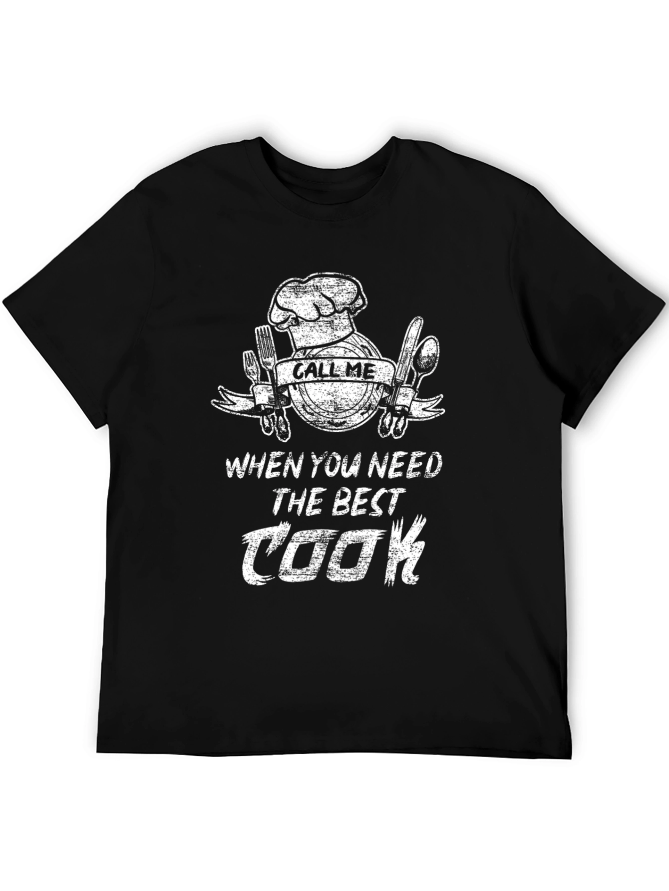 Best Cook T-Shirt - Chef Hat Cutlery Graphic Tee