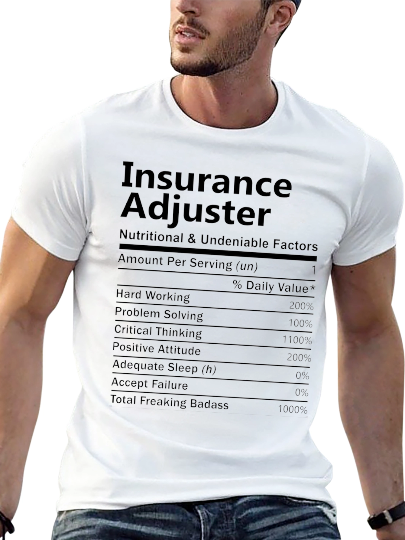 Insurance Adjuster Nutrition Facts T-Shirt