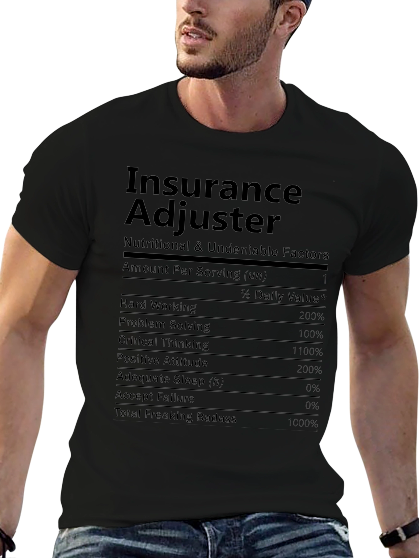 Insurance Adjuster Nutrition Facts T-Shirt